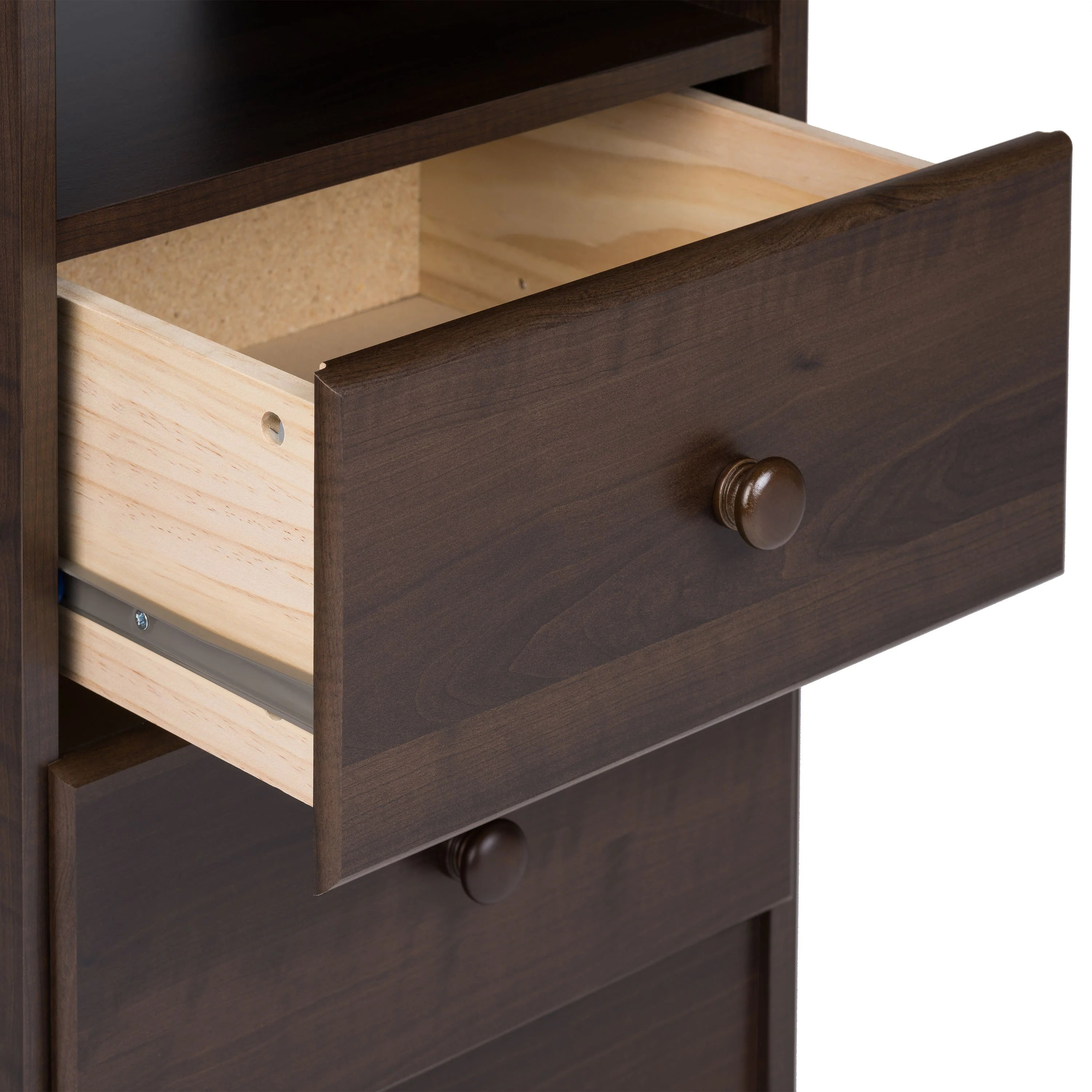 Prepac Astrid Modern Bedroom Nightstand, 2-Drawer, Espresso