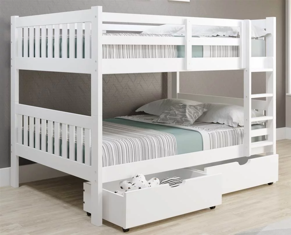 Donco Kids Full/Full Mission Bunk Bed W/Dual Underbed Drawers