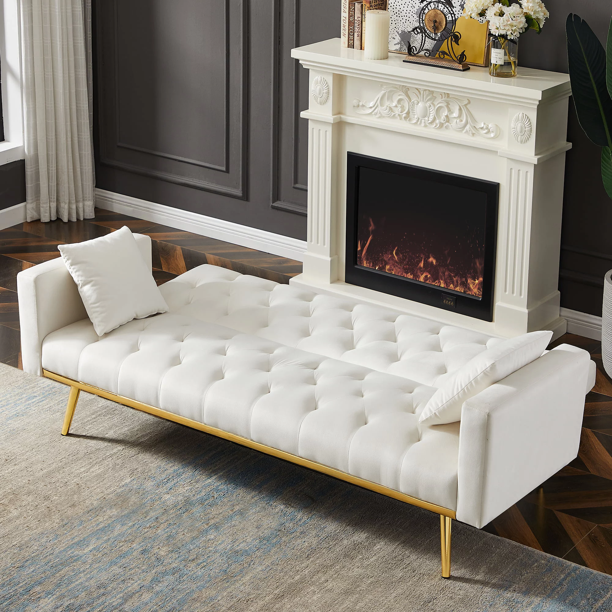 Ucloveria Sleeper Sofa Couch for Compact Living Space, Convertible Folding Futon Sofa Bed