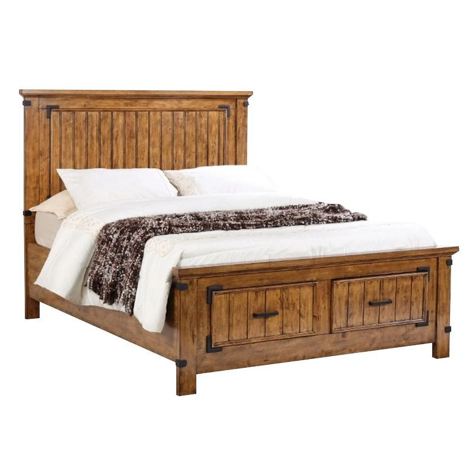 Easter King Bed, Storage Bed, Rustic Honey