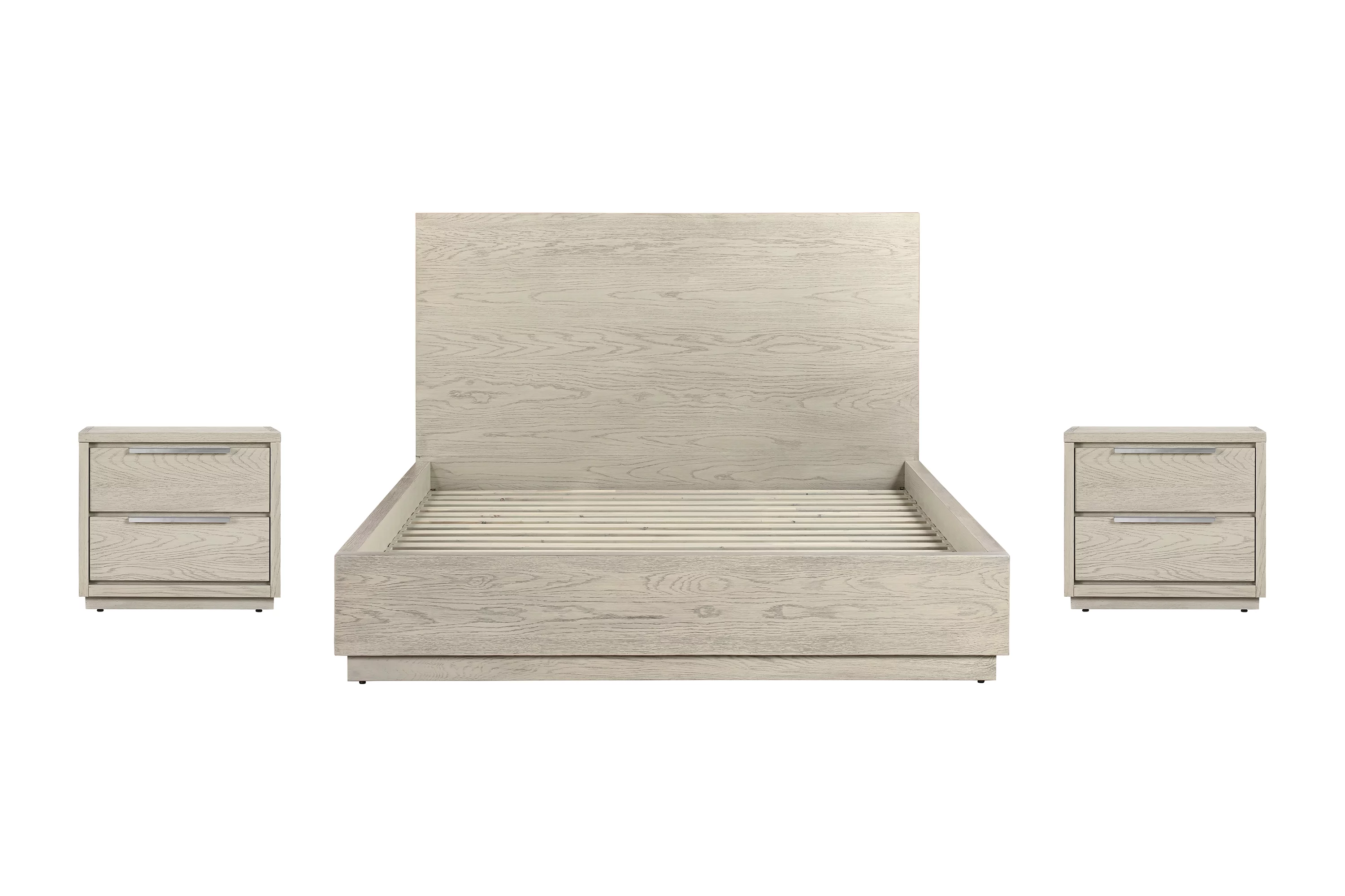 Abbey Queen 3 Piece Bedroom Set in Grey Oak Wood
