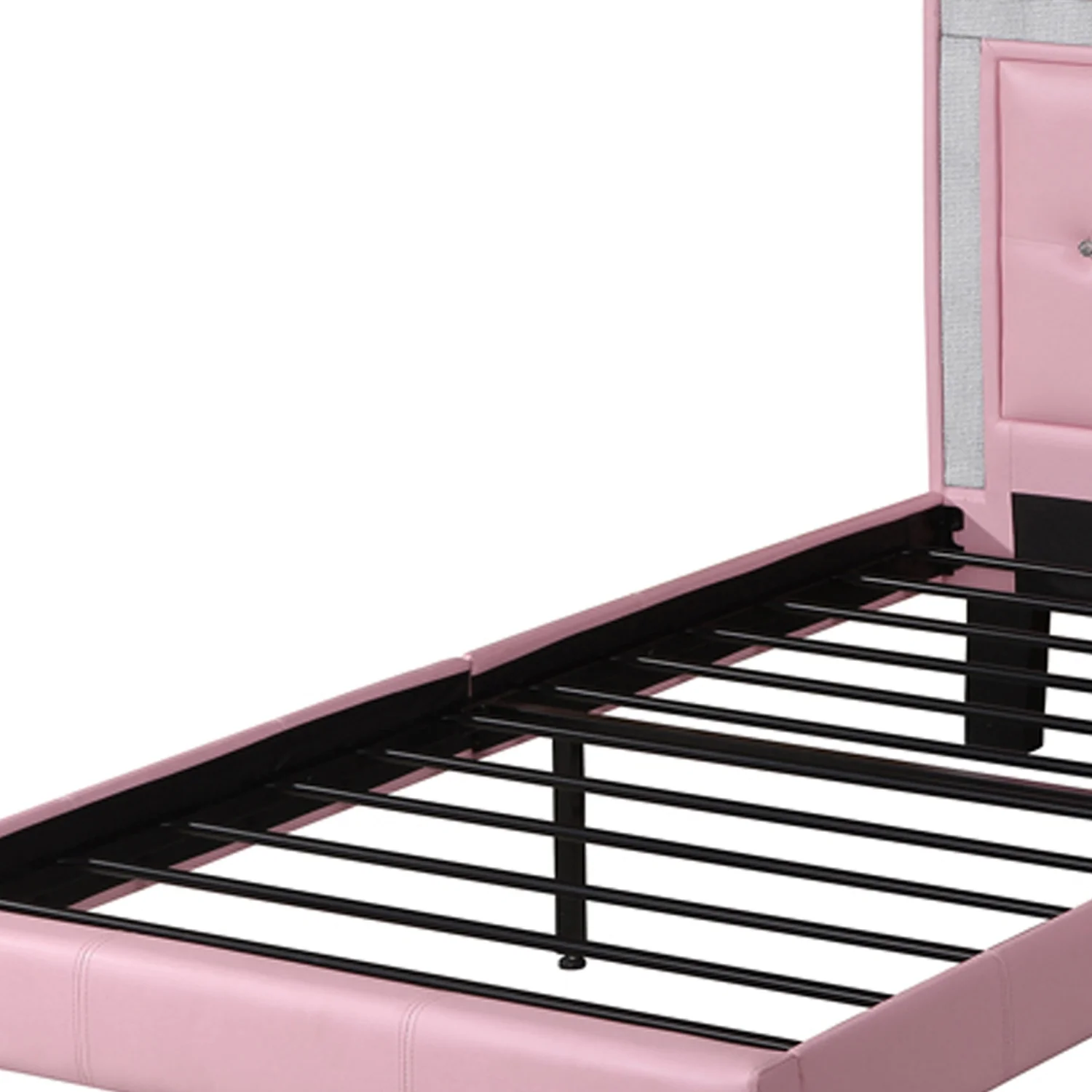 Maykoosh Victorian Vibes Polyure Twin Size Bed In High Headboard In Pink