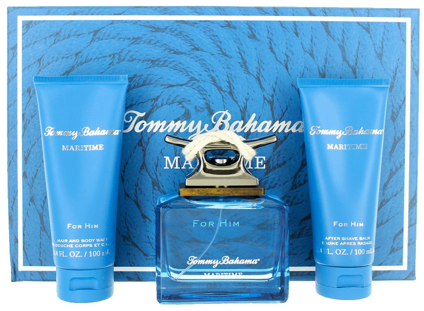 Maritime by Tommy Bahama For Men SET: Eau De Cologne 4.2oz + After Shave Balm 3.4oz + Shower Gel 3.4oz New In Box
