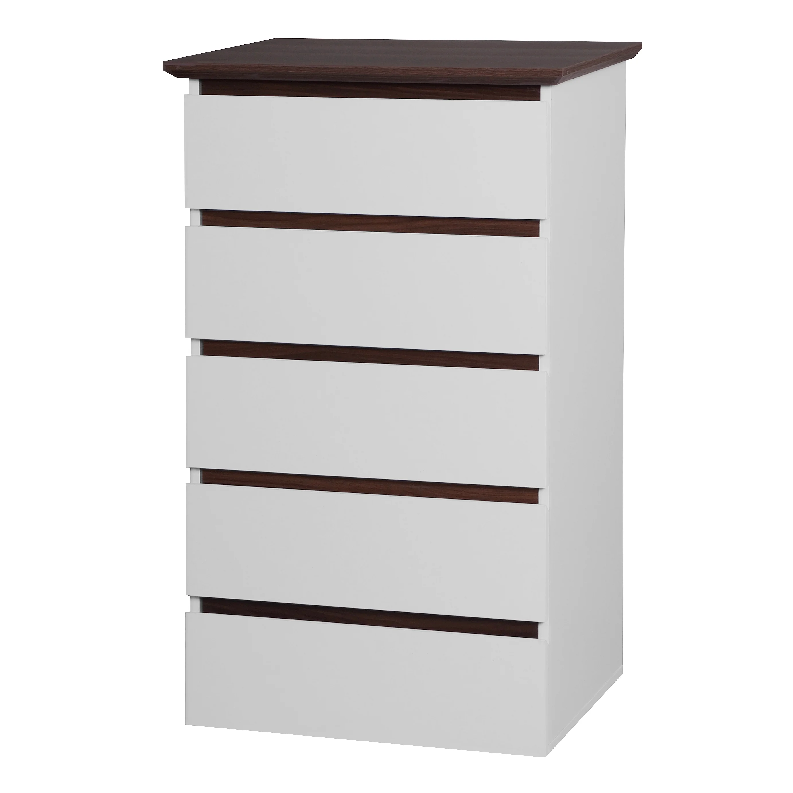 Tall White Dresser for Bedroom, Mid Century Modern 5-Drawer Dresser with Wood Top, Small Dressers for kids Bedroom, Living Room
