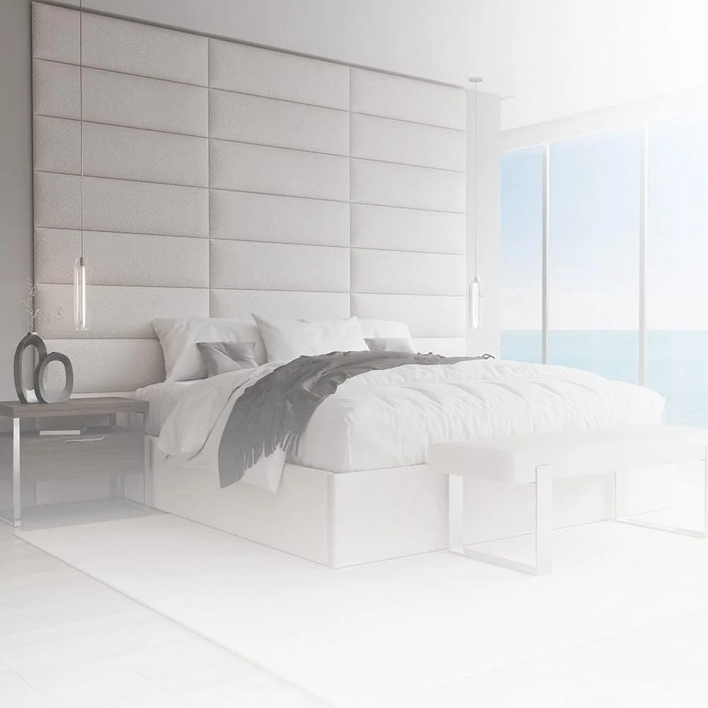 Upholstered Headboards - Accent Wall Panels - Micro Suede Red Melon - /King - Set Of 4 Panels (Each Individual Panel 39