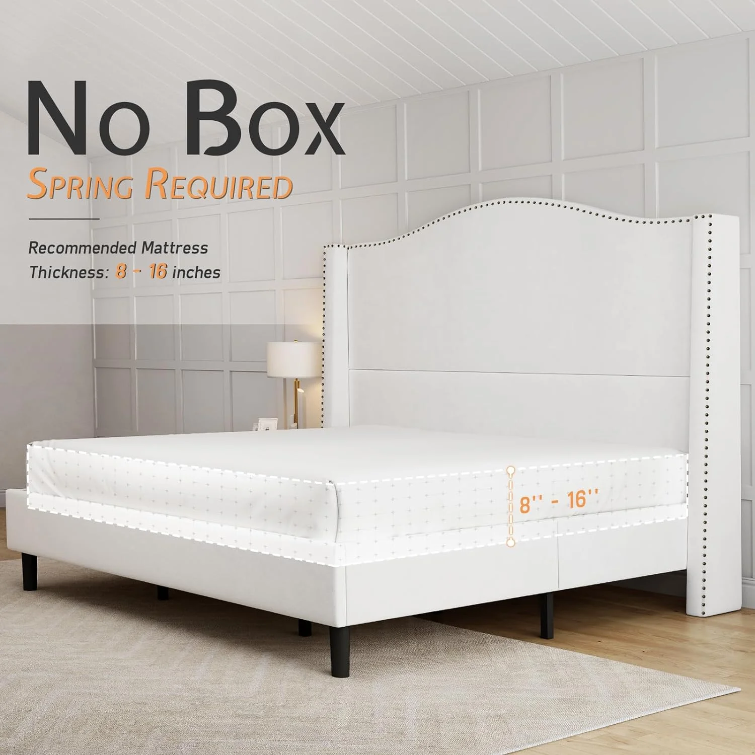 Jocisland King Size Bed Frame 53.1