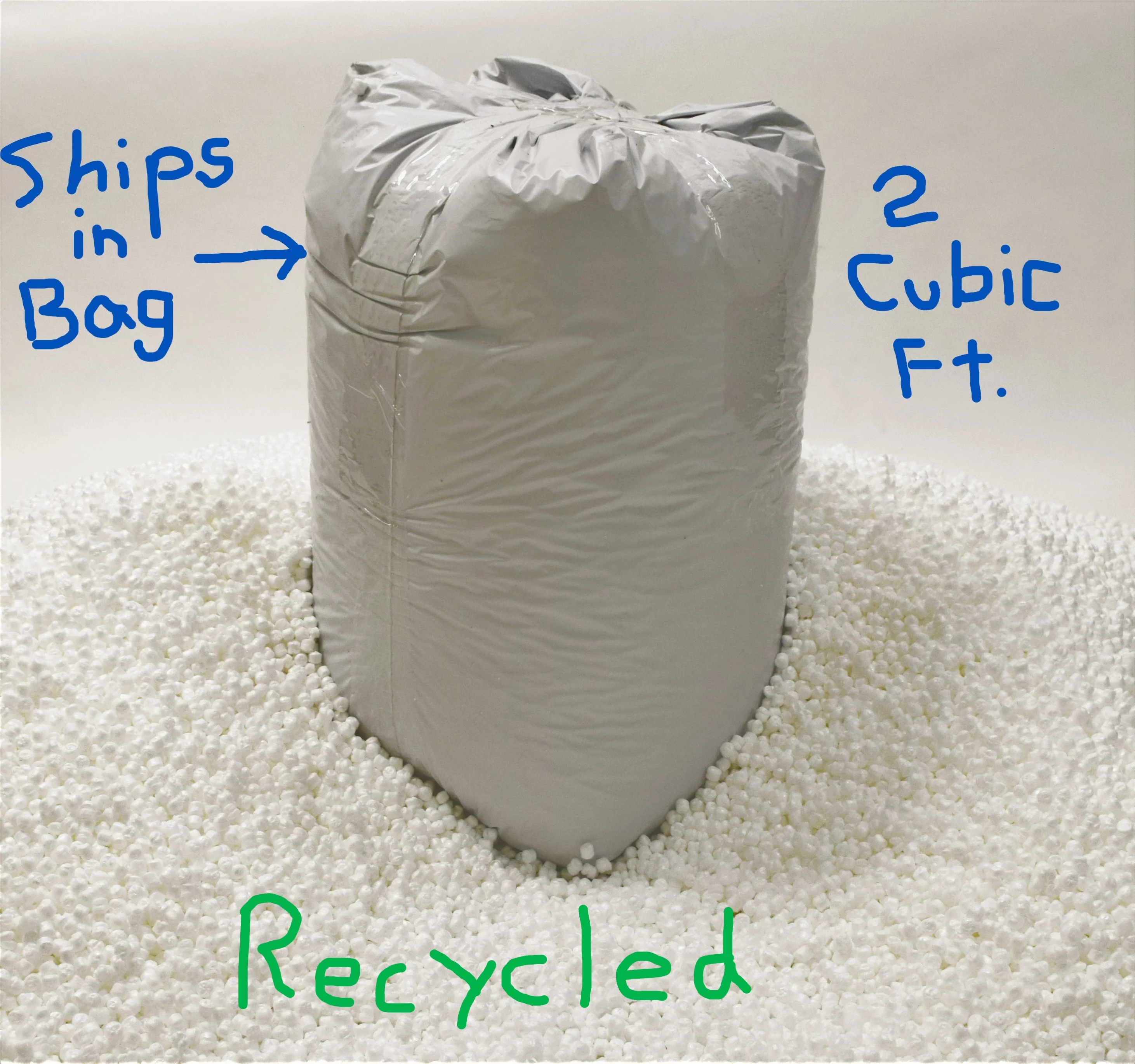 Bean Products Bean Bag Filling 10 Cubic ft. - 12D x 12W x 24H inch, Polystyrene, White, 283 liters