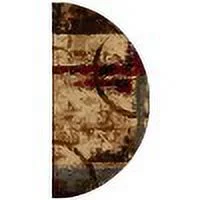 Unique Loom Catuai Barista Rug Multi/Brown 3' x 6' Hearth Geometric Contemporary Perfect For