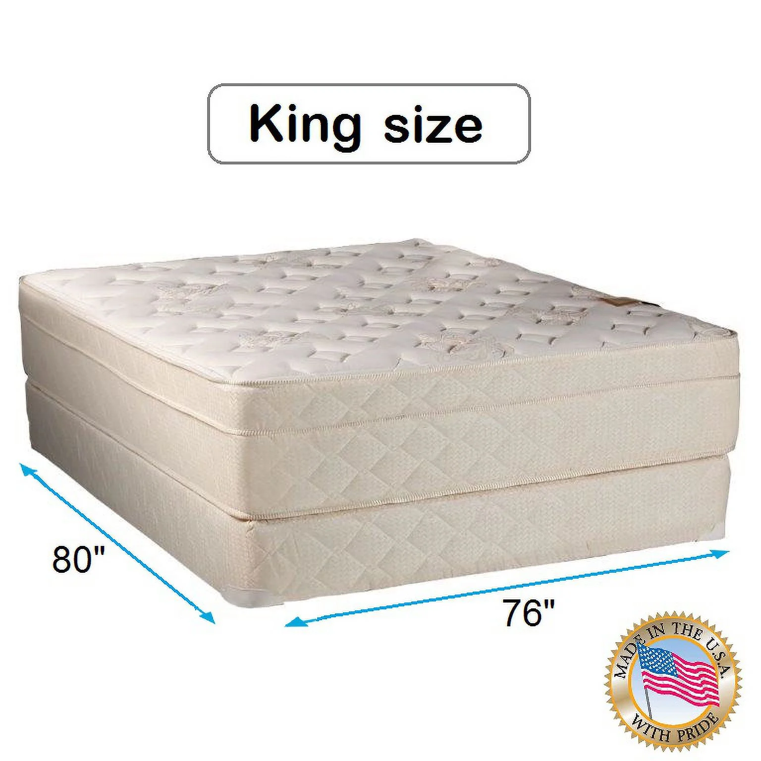 Dream Solutions USA Beverly Hills Firm Foam Eurotop (PillowTop) King (76