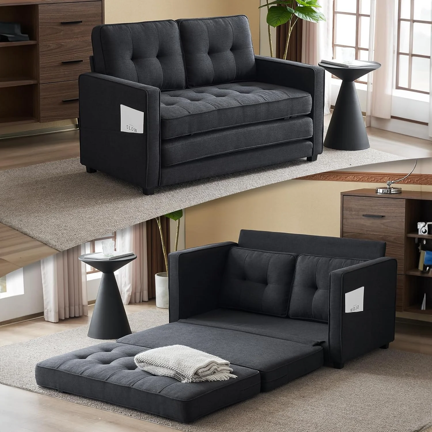 VINGLUpgraded Loveseat Sleeper, 53.5