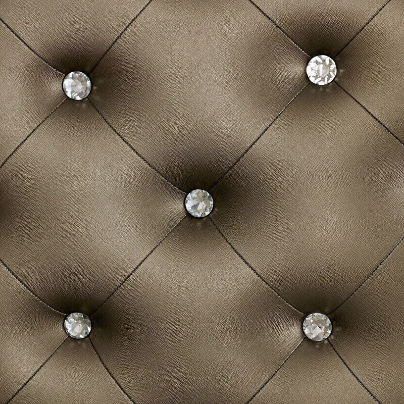 Silver Finish Chic Formal Solid wood Bedframe Est King Size Bed Leatherette Tufted Headboard Unique Design FB 1pc Bedroom Set