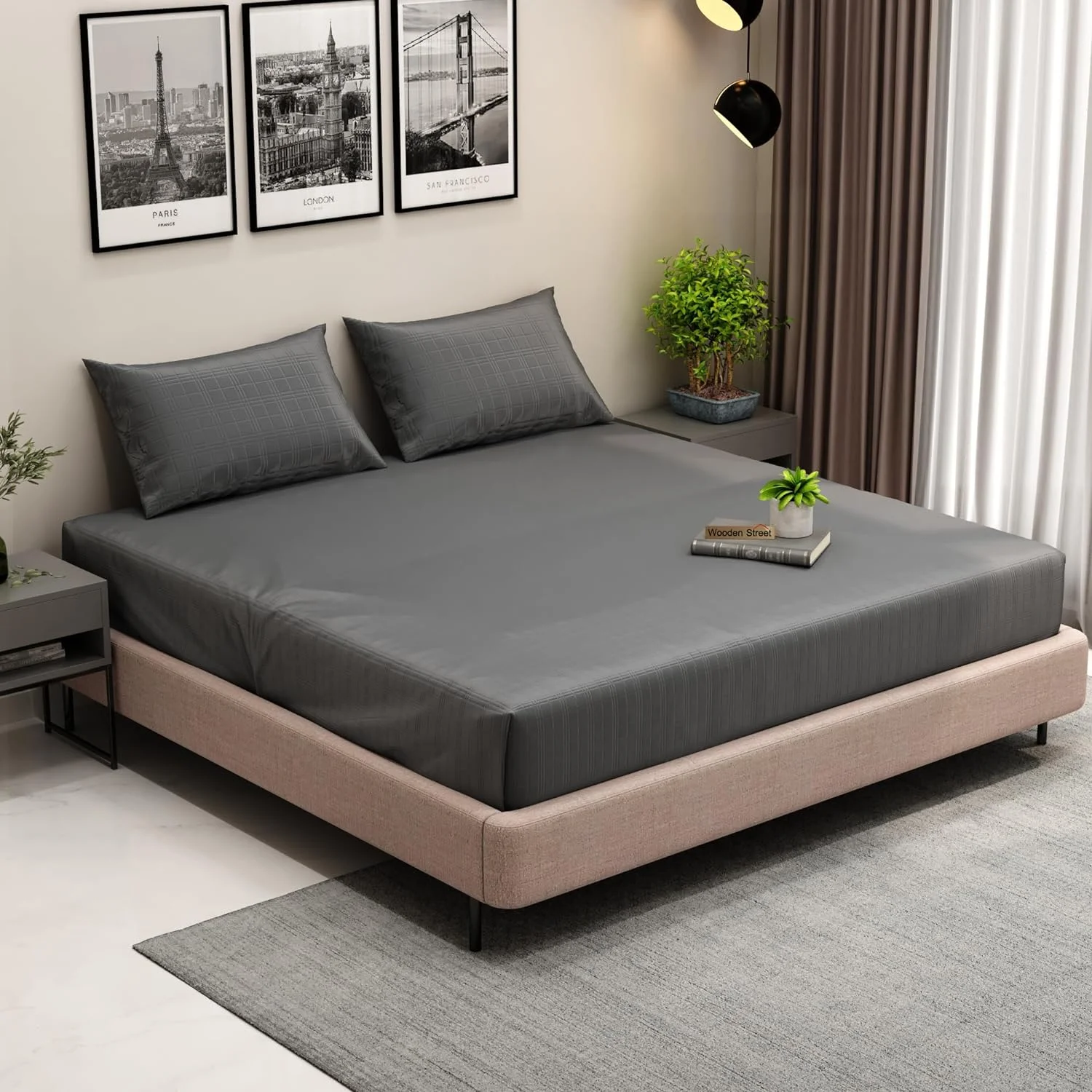 Earthy Threads Queen Sheet Set - 100% Organic Bamboo 4 Piece Set - Luxurious Silky & Soft - Cooling for Hot Sleepers - Hotel Luxury Bed Sheets - 16