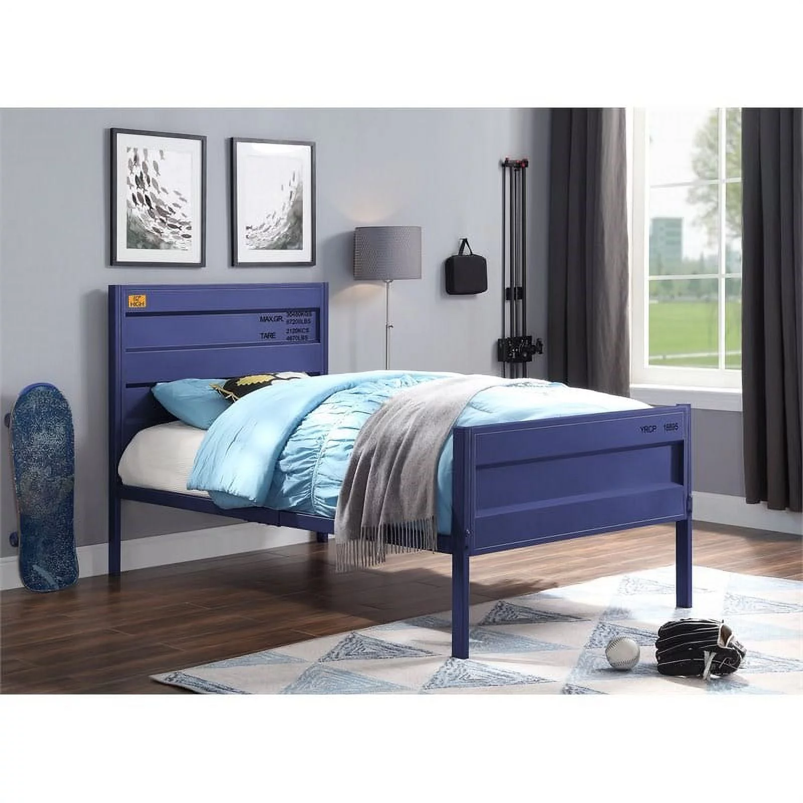 Rosebery Kids Cargo Twin Panel Kids Bed in Blue