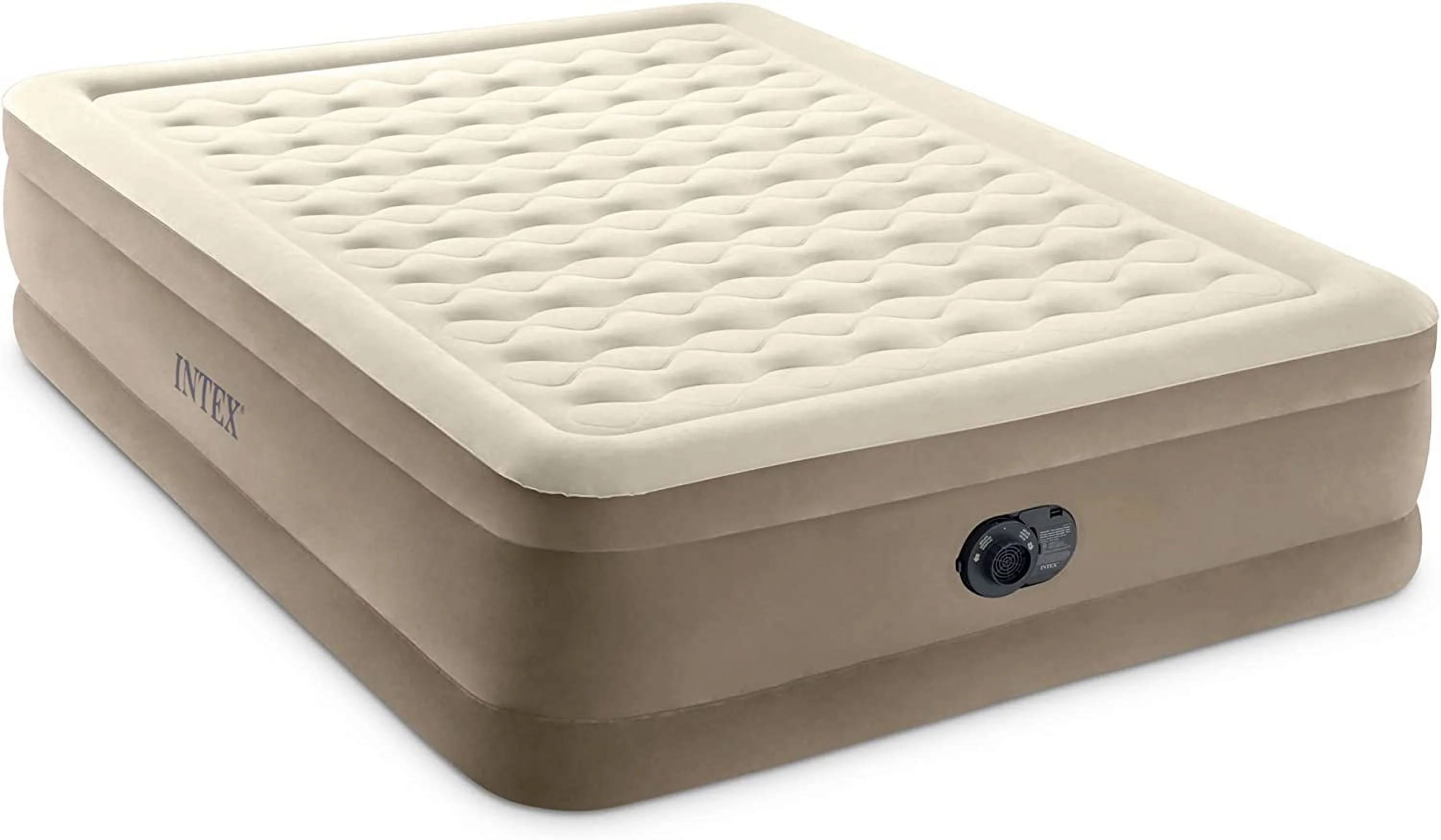 64427ED Dura-Beam Delux Ultra Plush Fiber-Tech Inflatable Air Mattress with Built-in Electric Pump, 18