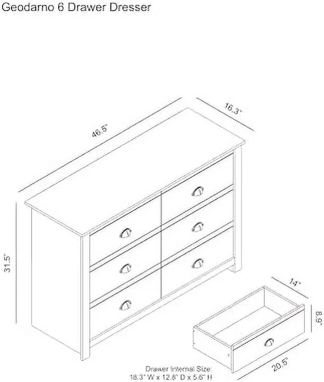 GEROBOOM Geodarno 5 Drawer Dresser Tall Dressers for Bedroom Wood Narrow Chest of Drawers Organizer Rustic Design 17" D x 30" W x 46" H Dusty Grey Oak