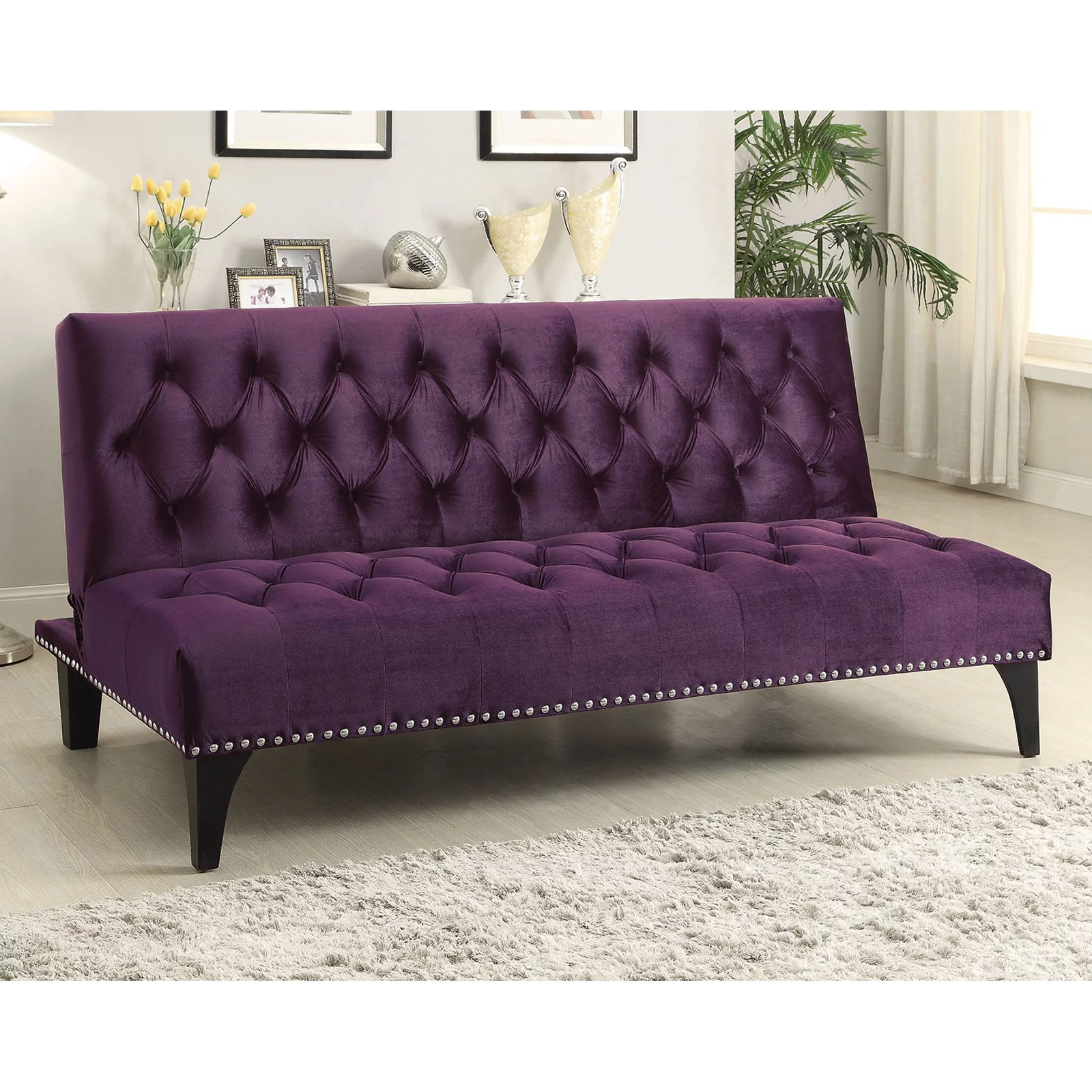 Coaster Company Velvet Sofa Bed, Multiple Colors
