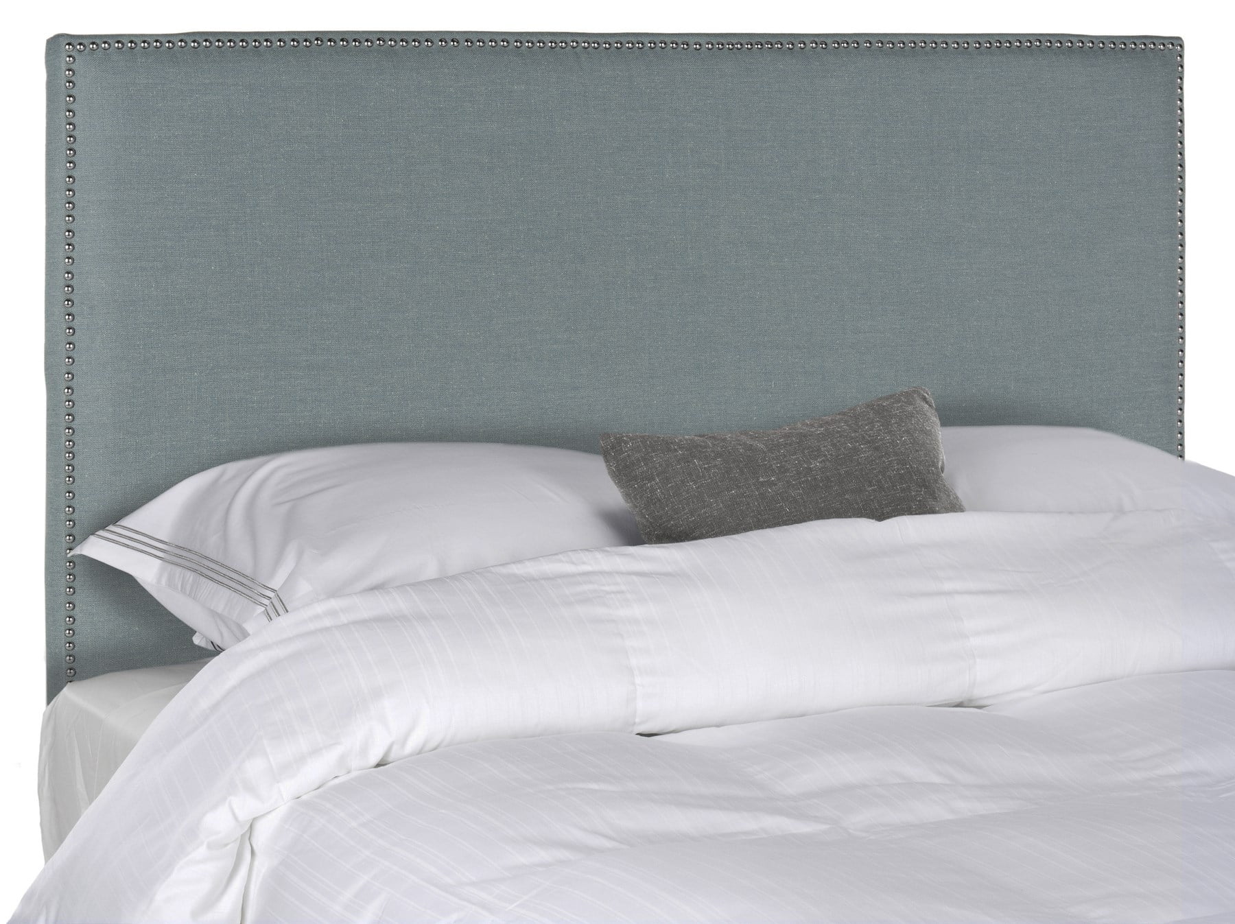 SAFAVIEH Sydney Classic Glam Upholstered Headboard, Queen, Sky Blue