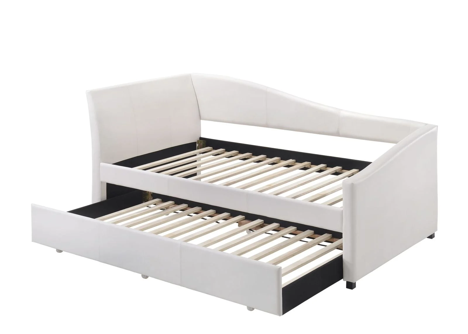 CoSoTower Jedda Daybed & Trundle, Twin Size, White Pu, 1Set/3Ctn 39400