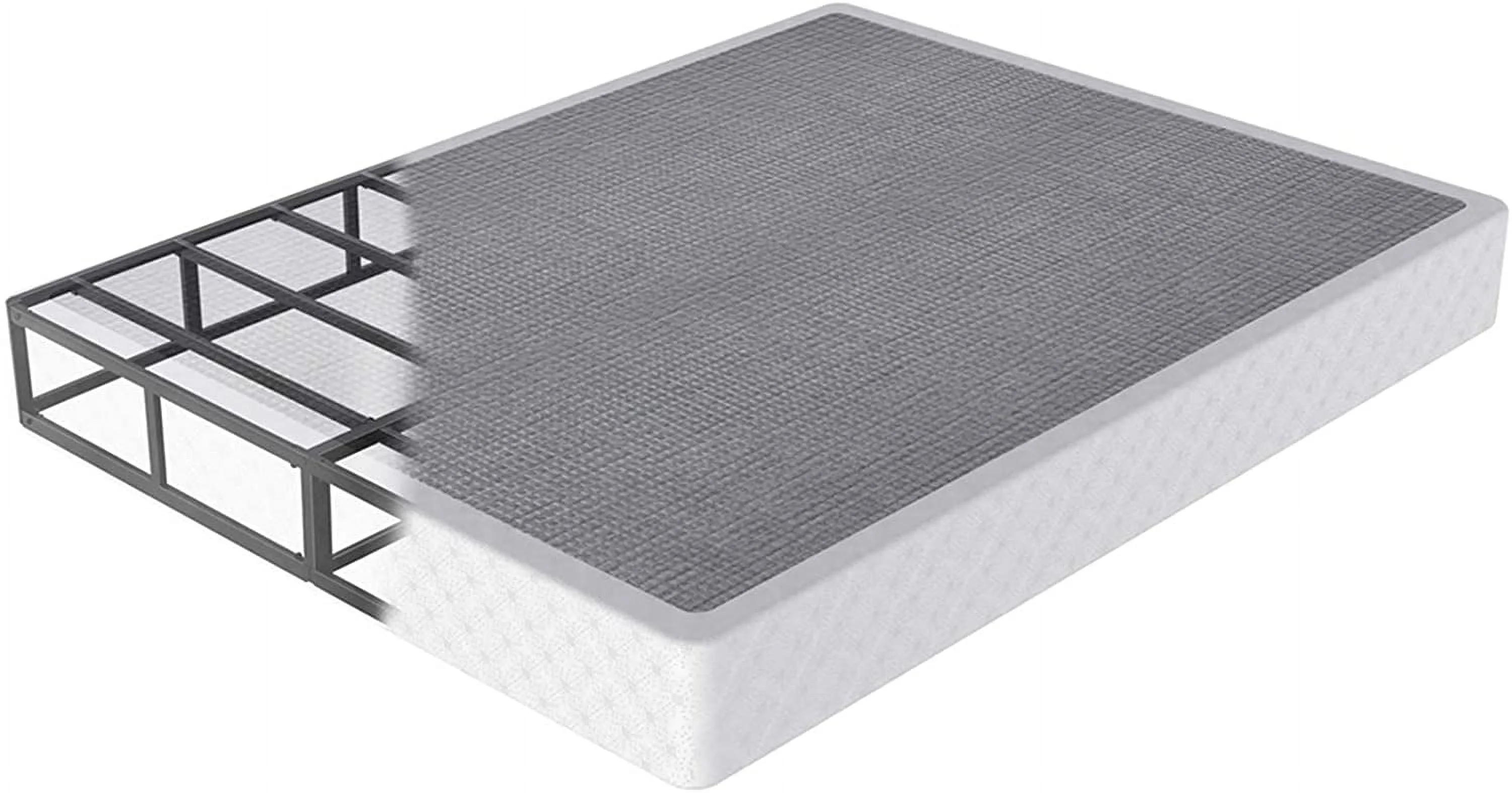 OUWI 7 Inch Box Spring King, Low Profile Metal Boxsprings/Mattress Foundation/Bunkie Board - 3000LBS Strong Steel Structure/Easy Assembly (King)