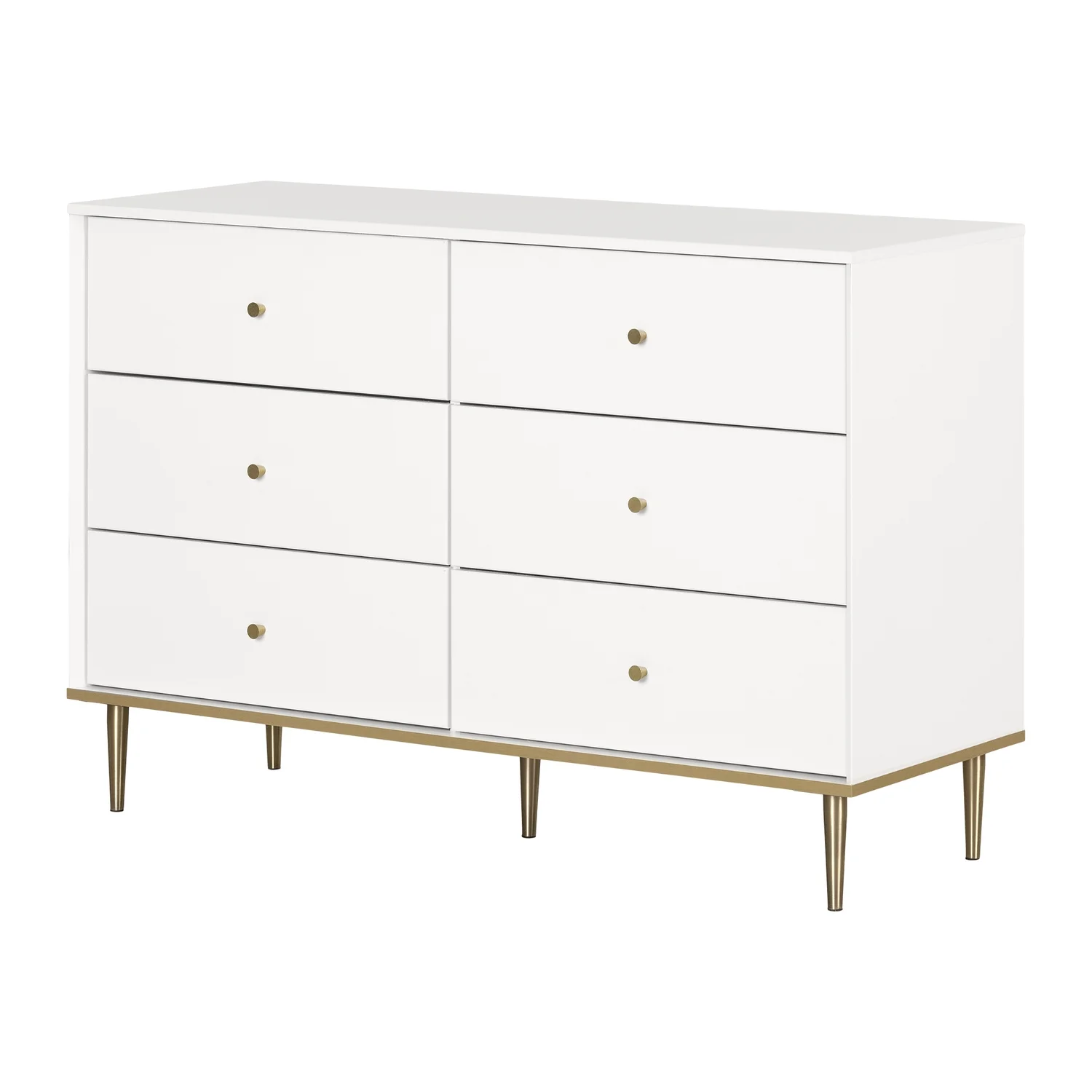 Maykoosh Medieval Majesty 6-Drawer Double Dresser Pure White