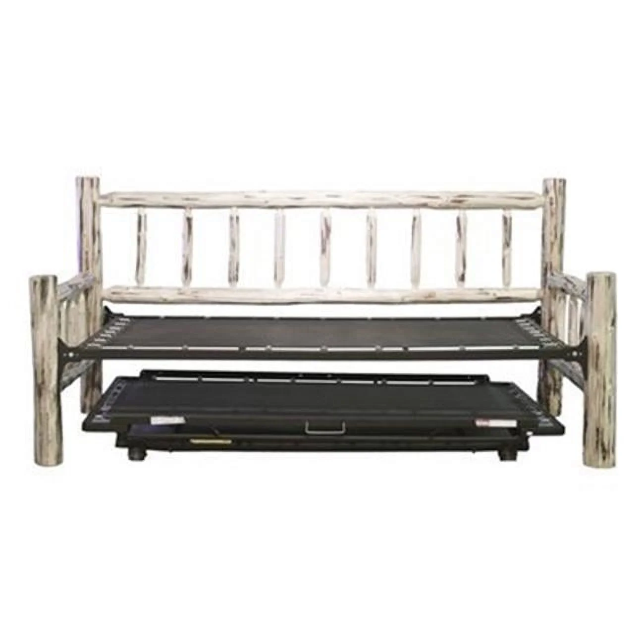 Trundle Bed Day Bed with T. mech - Clear Lacquer