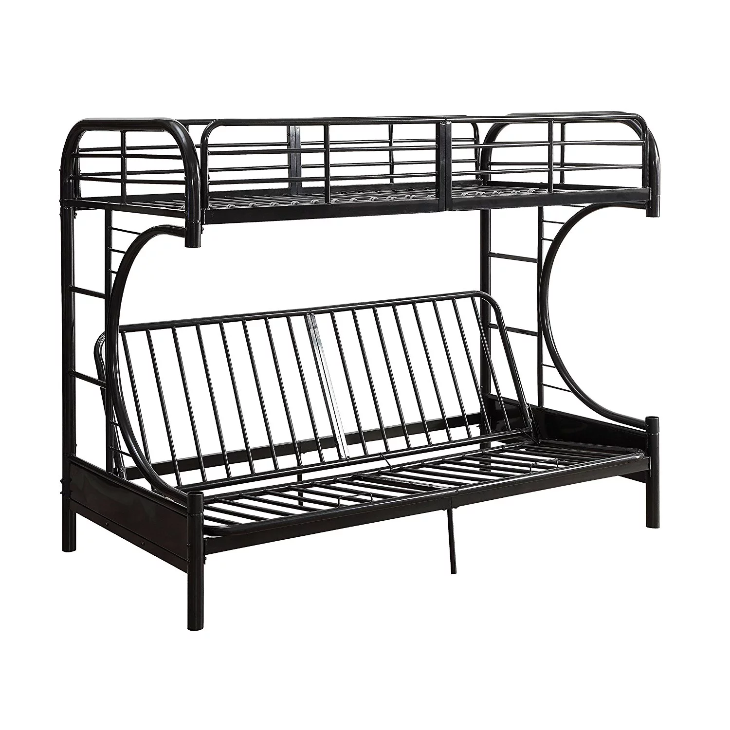 Acme Furniture Eclipse Twin over Full Futon Bunk Bed, Black