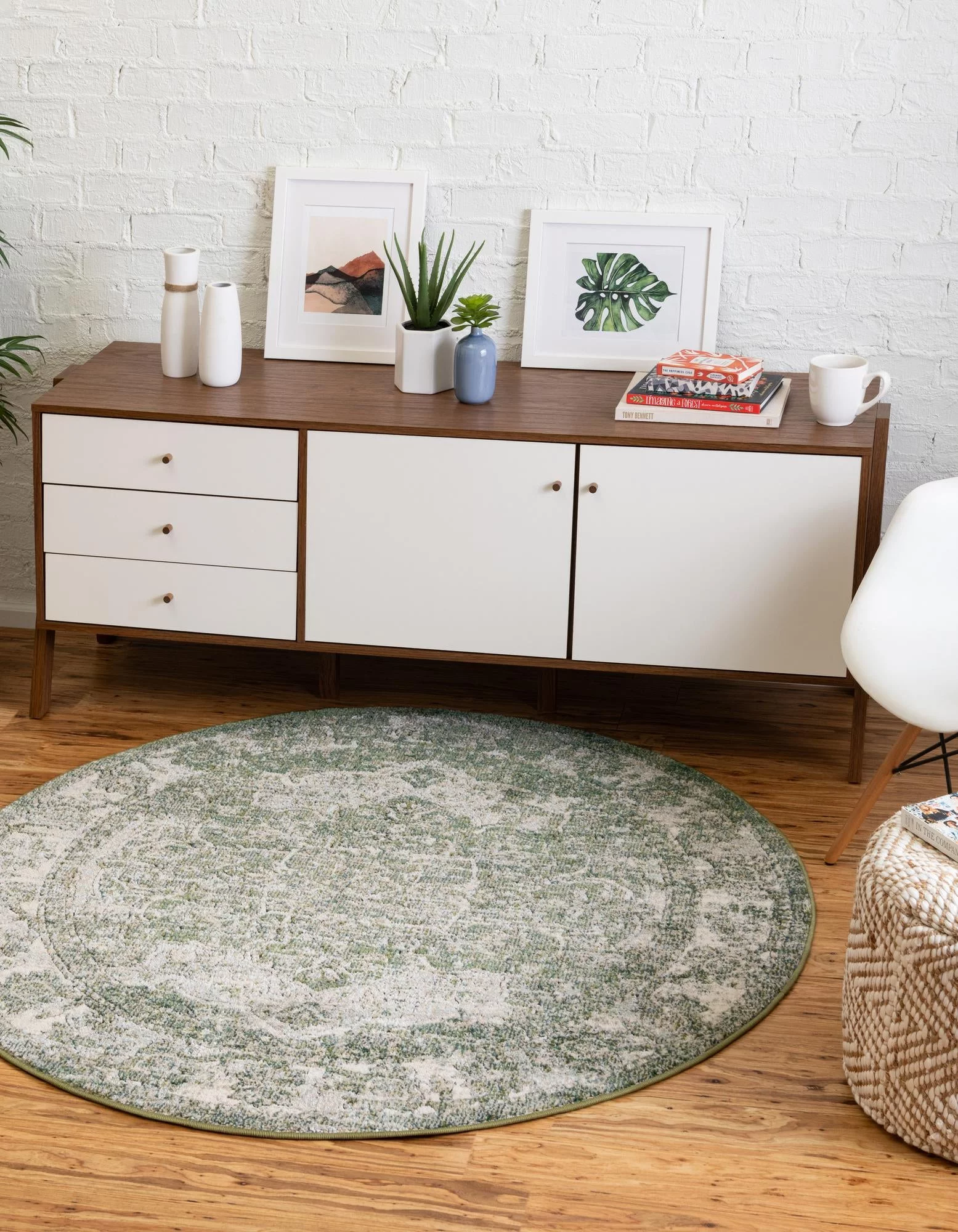 Unique Loom Adjani Isabella Rug Green/Ivory 7' 10