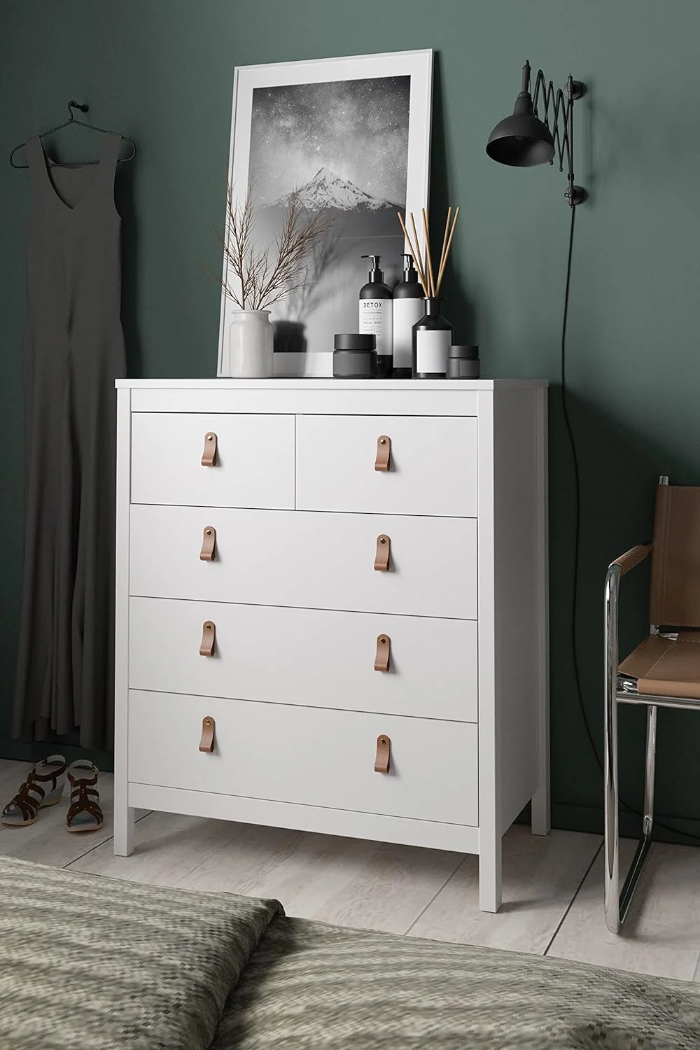 5 Drawer Chest, White