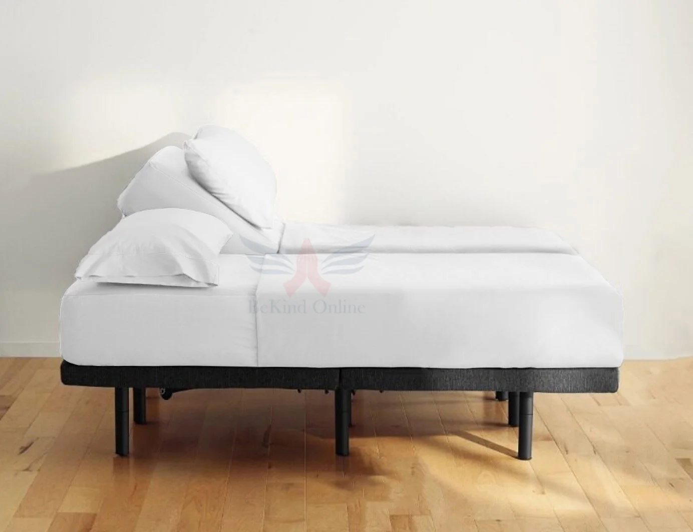 Split King Sheets Sets for Adjustable Bed - 800-Thread-Count 100% Egyptian Cotton, Sateen Weave 28-Inch Extra Deep Pockets 800-TC Bedsheet - White