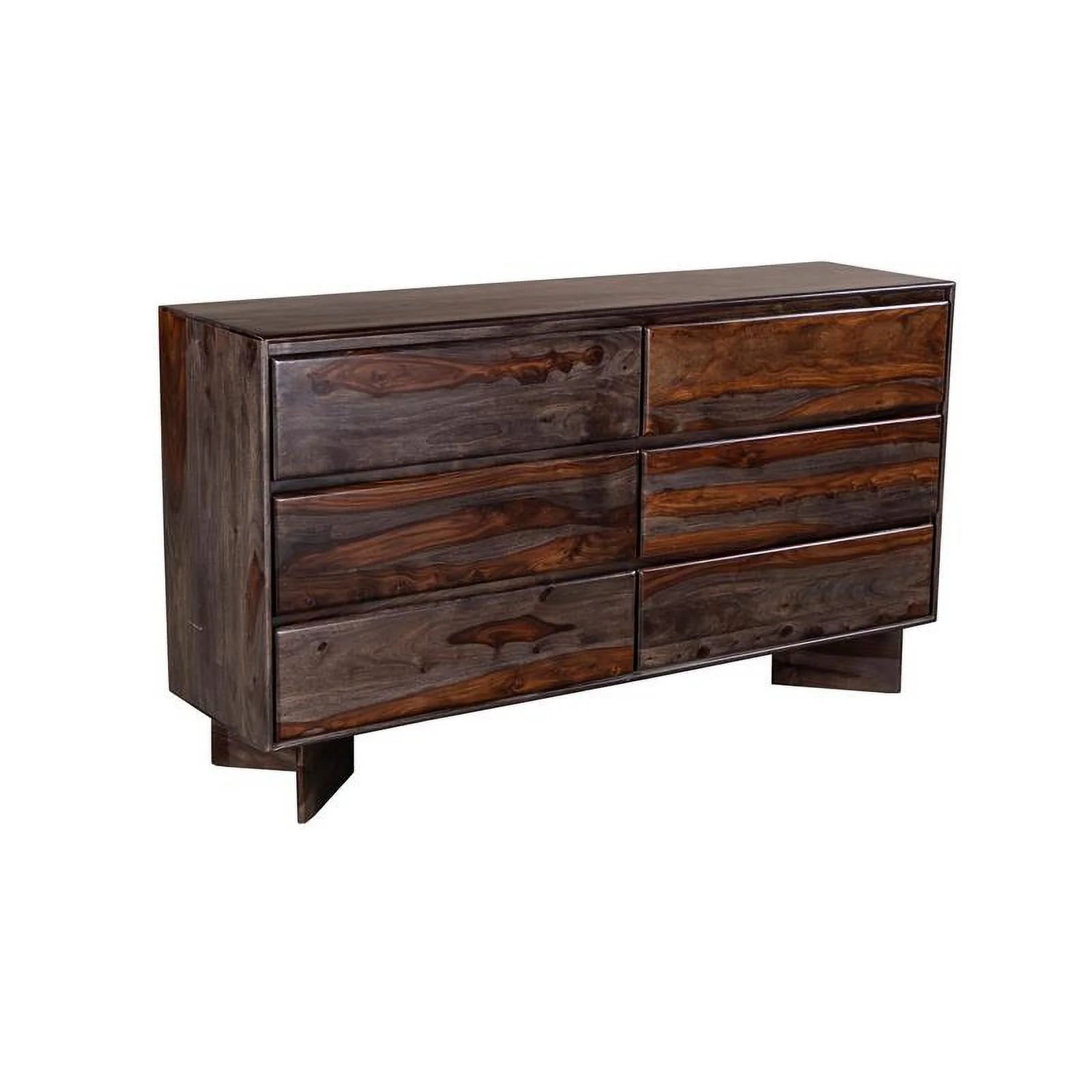 Hawthorne Collections Cambria Solid Sheesham Wood Dresser - Gray
