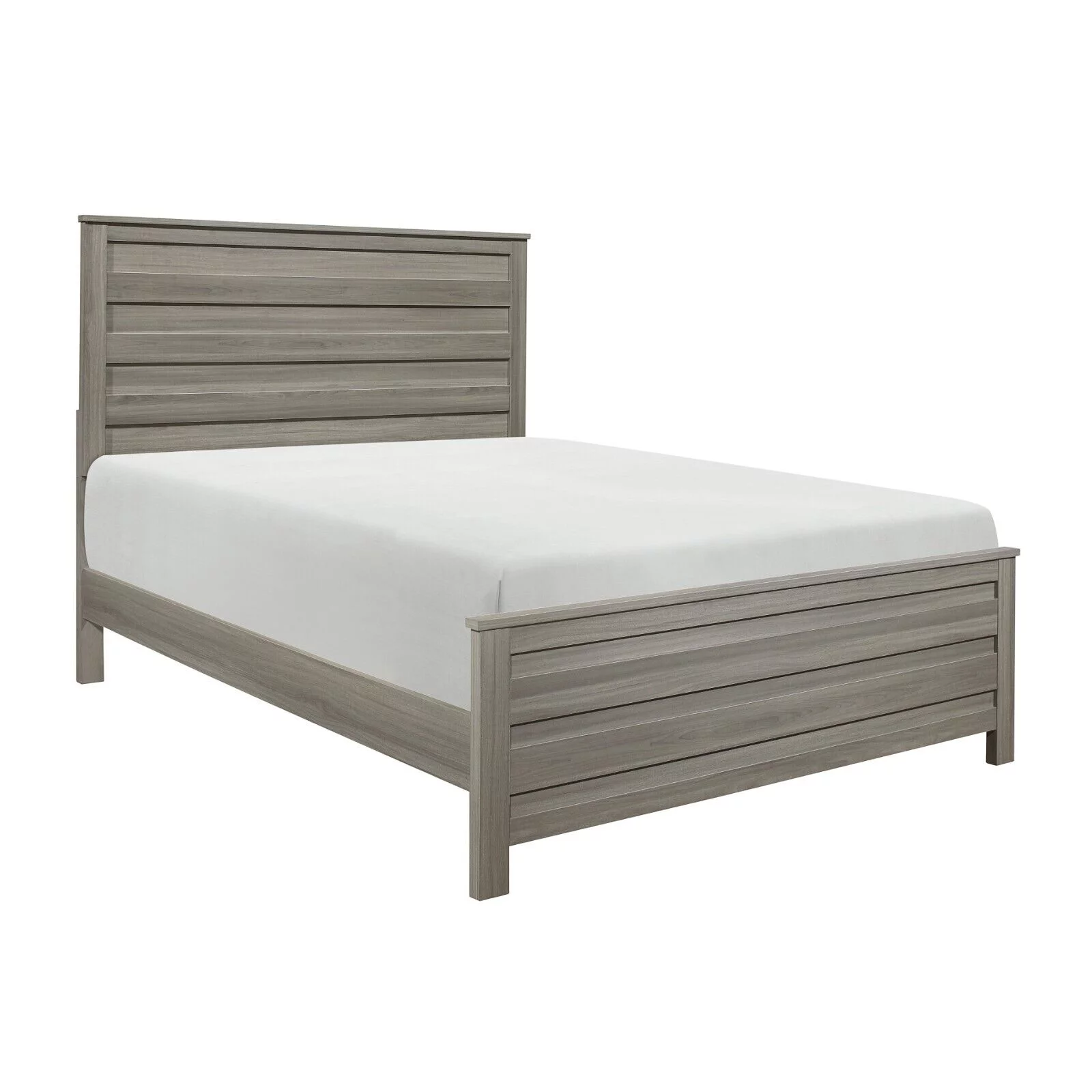 Modern Style California King Size 1pc Panel Bed Dark Gray Finish Transitional Rustic look Bedroom Furniture