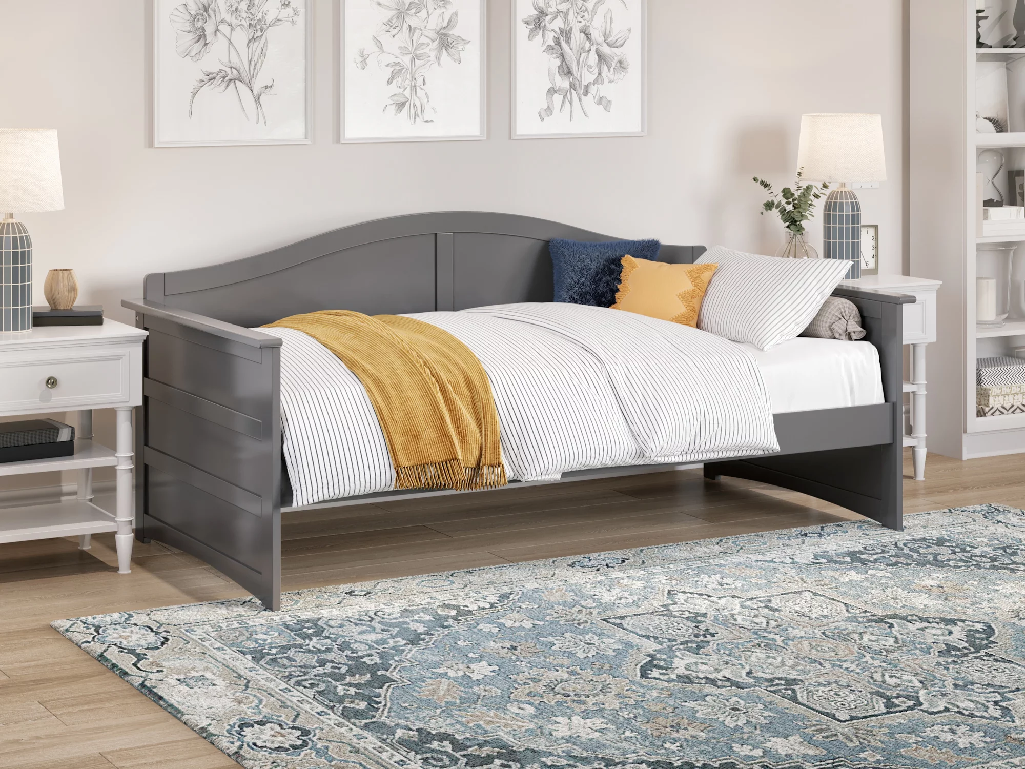 AFI Acadia Wood Twin Size Daybed Frame Grey