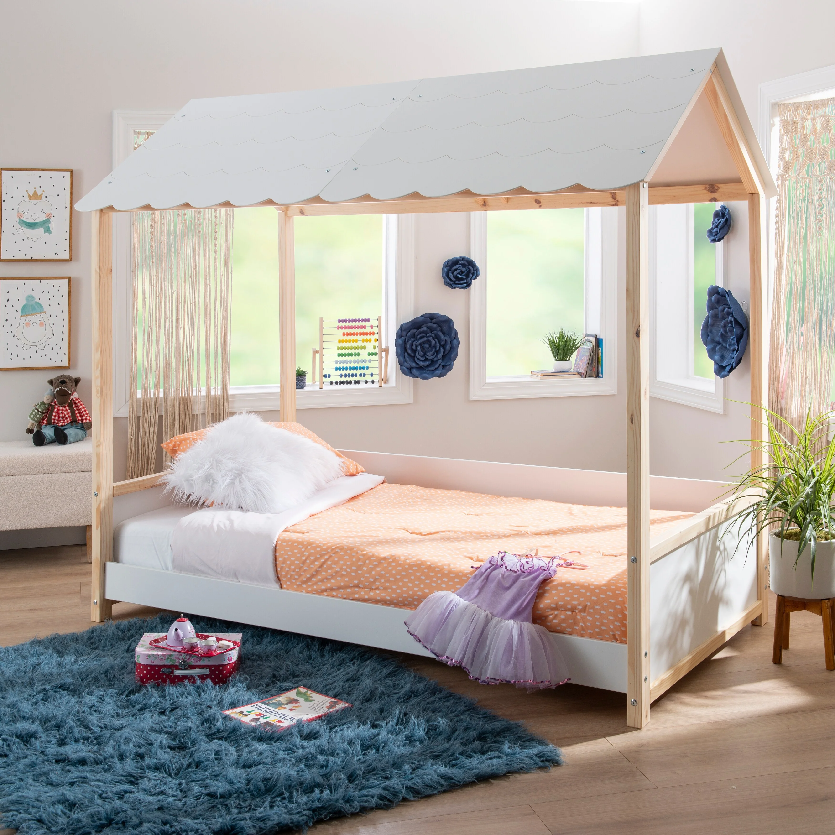 Powell Kellom Kids Twin A-Frame House Bed