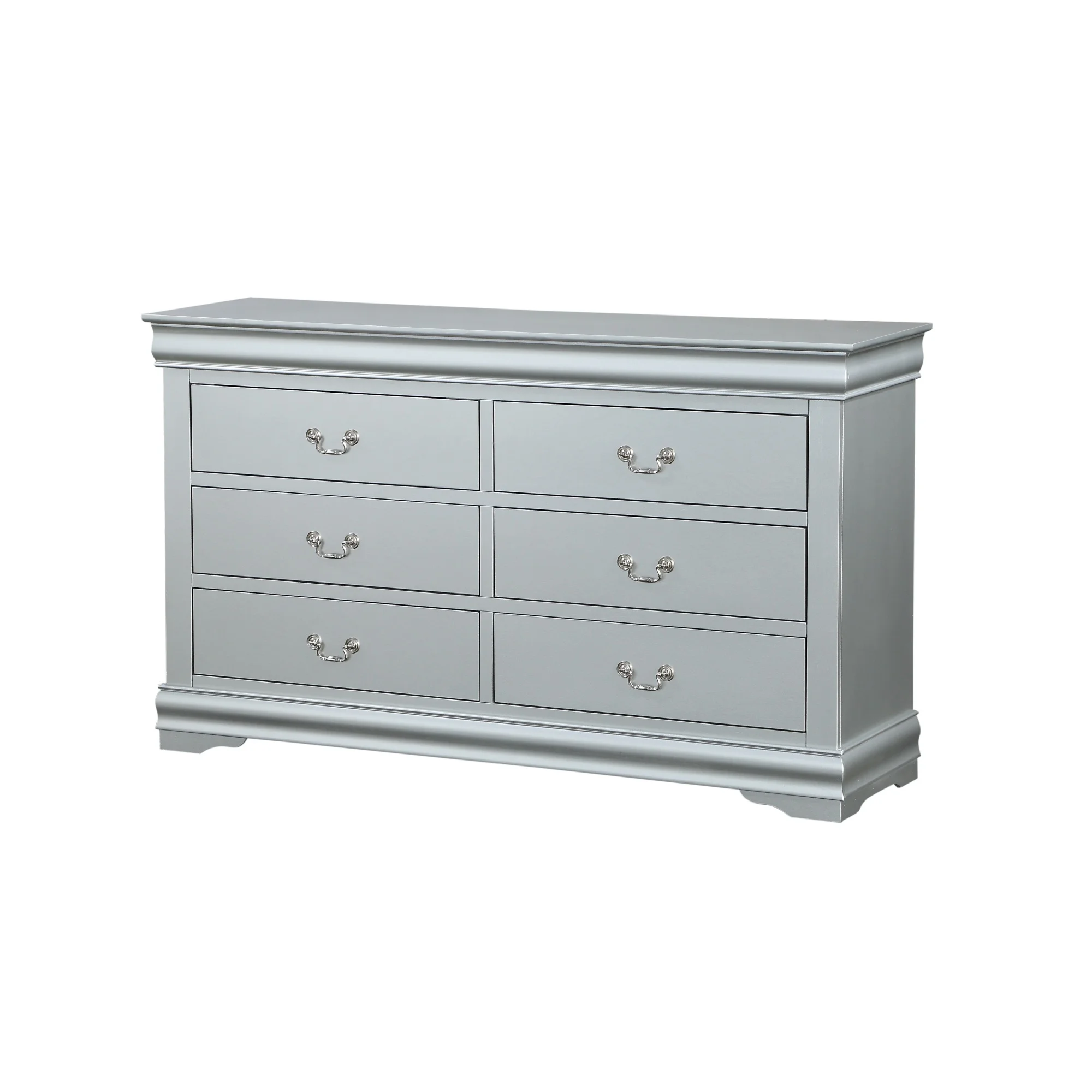 Transitional Style ACME Louis Philippe Dresser in Platinum