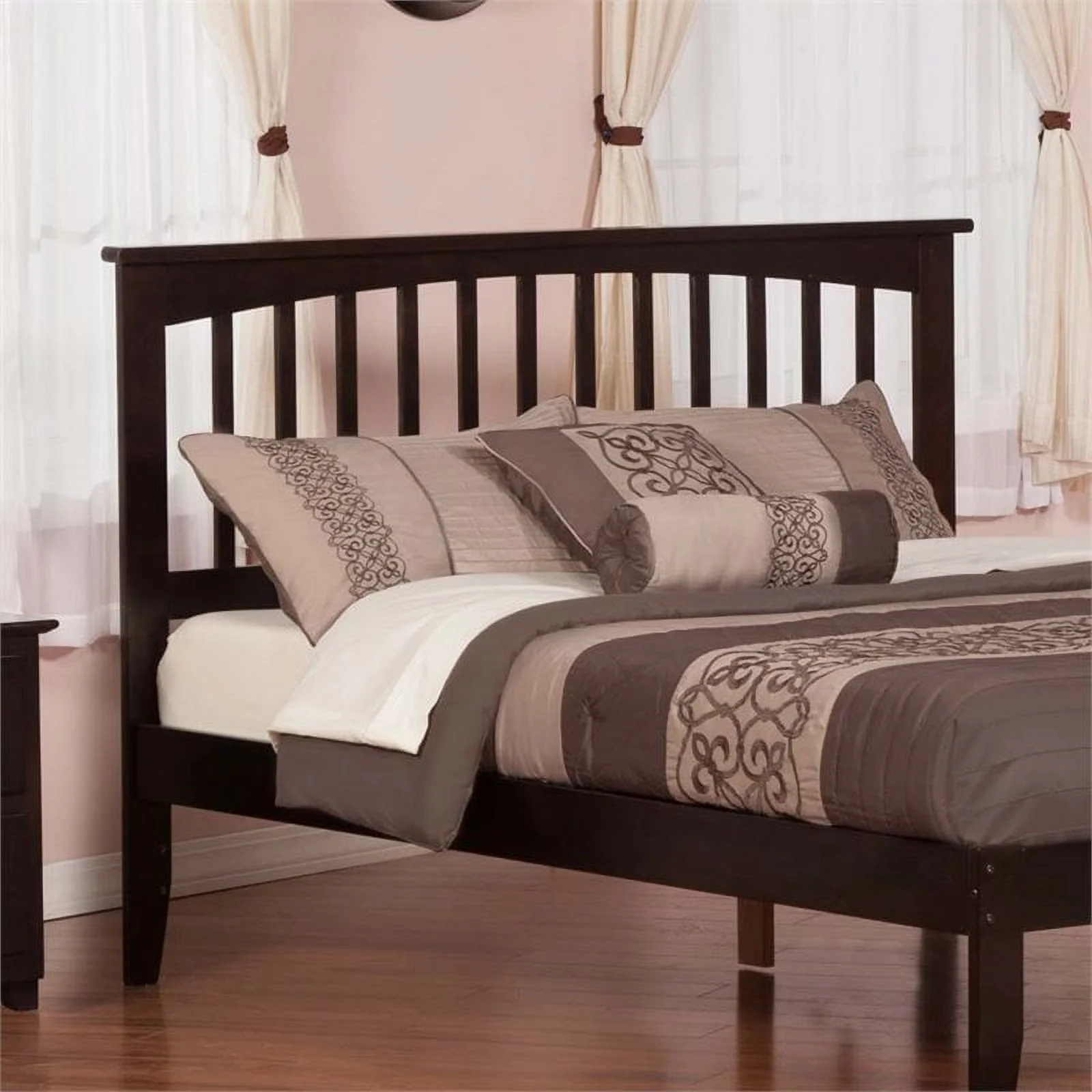 Pemberly Row King Spindle Headboard in Espresso