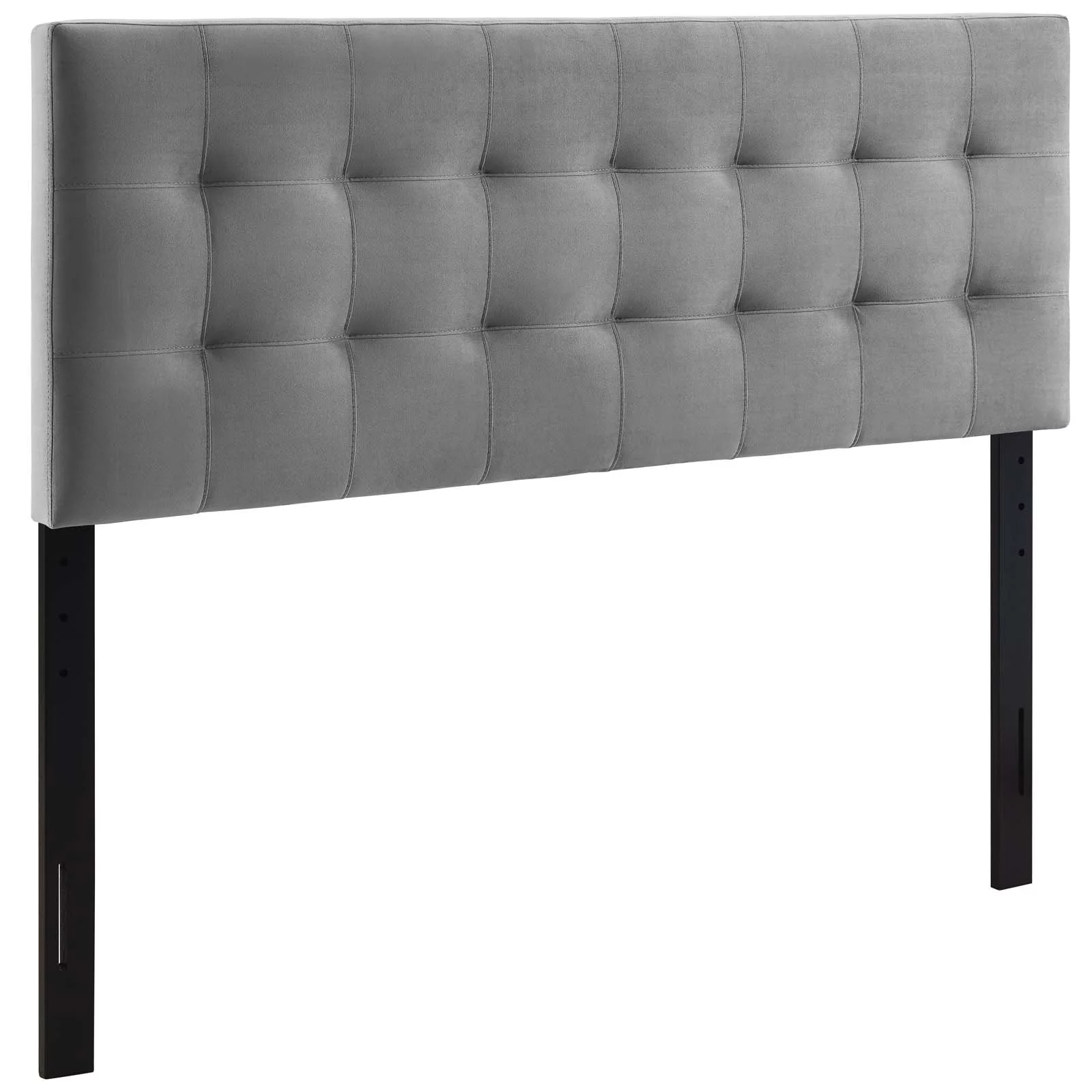 Modway Lily King Biscuit Tufted Performance Velvet Headboard in Gray