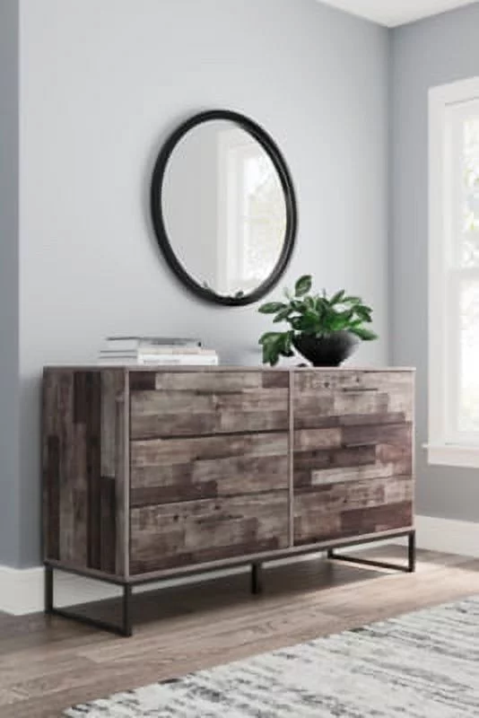 Signature Design by Ashley Casual Neilsville 6 Drawer Dresser, Multi Gray