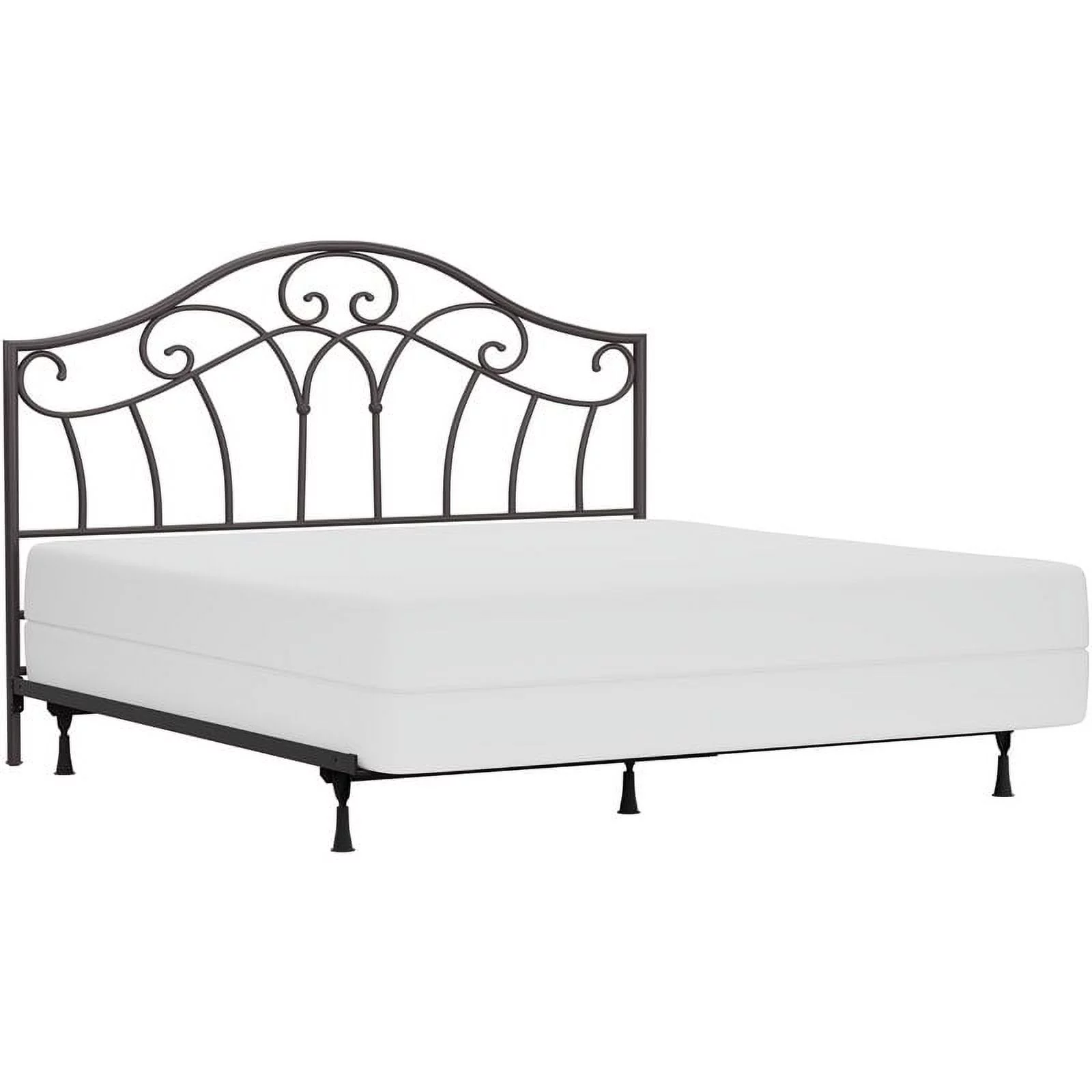 Bowery Hill Traditional Metal King Spindle Headboard in Brown