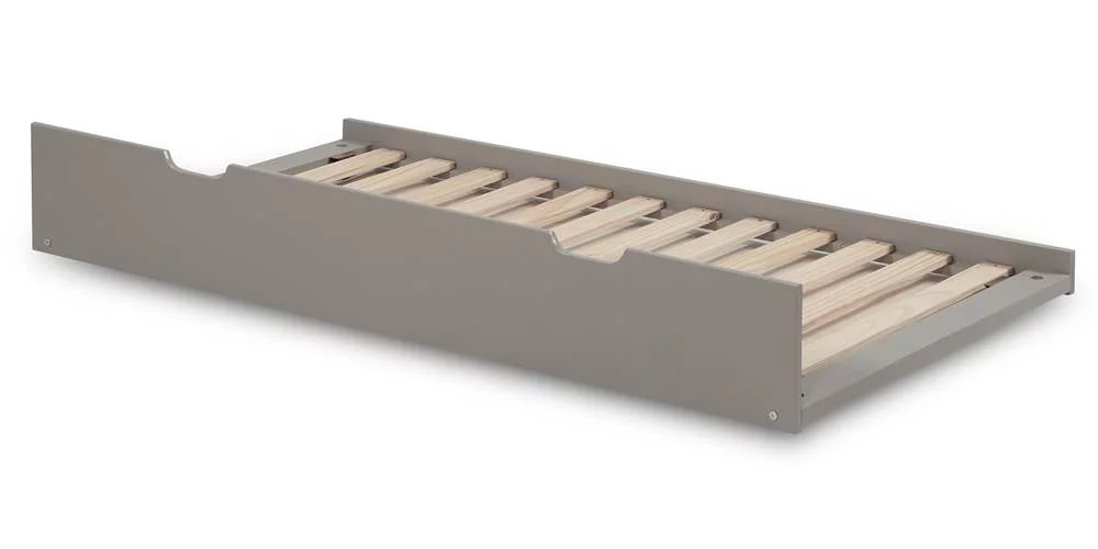 Camaflexi Full over Full Bunk Bed with Twin Trundle - Panel Headboard - Grey Finish