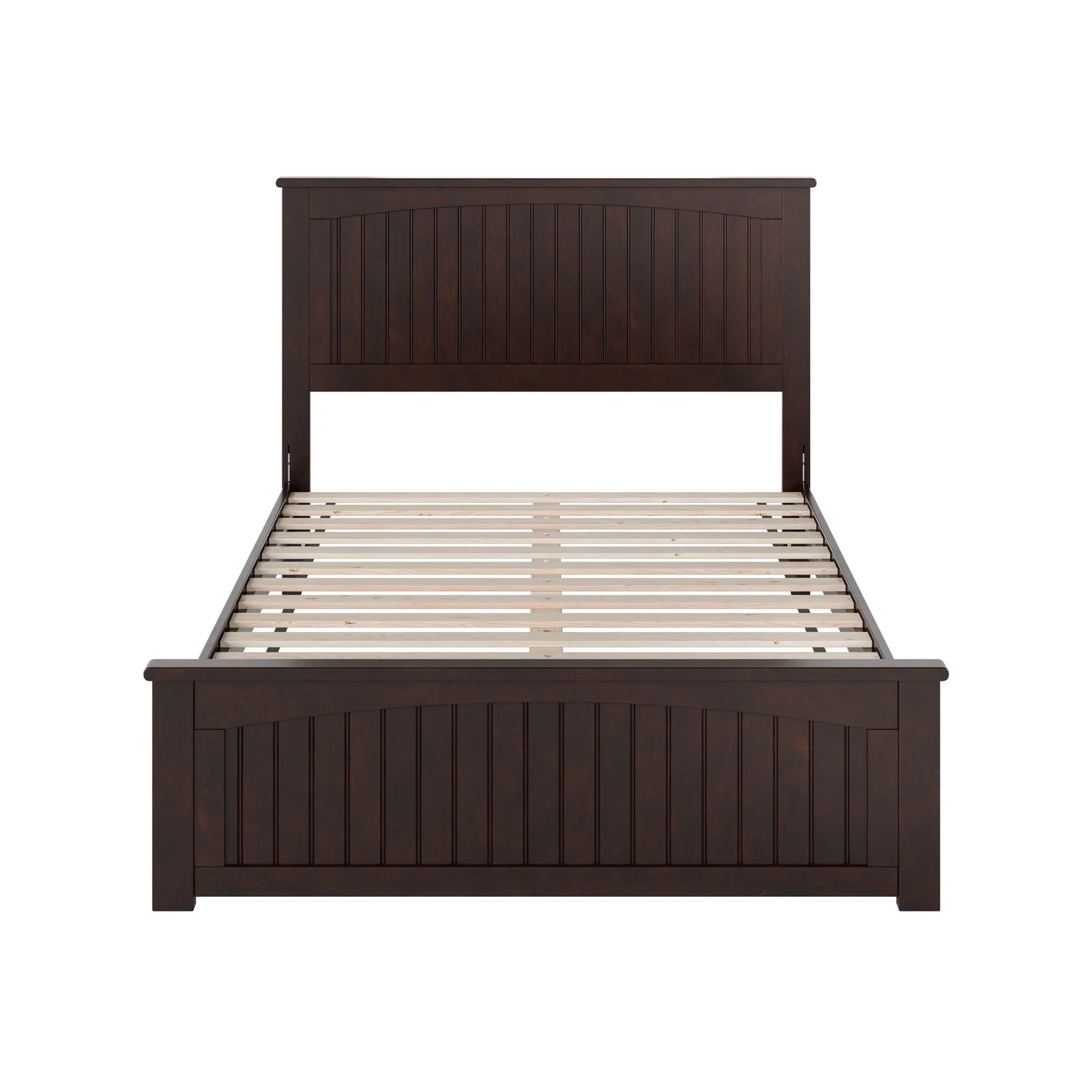 AFI Naples Full Solid Wood Low Profile Platform Bed with Matching Footboard, Espresso
