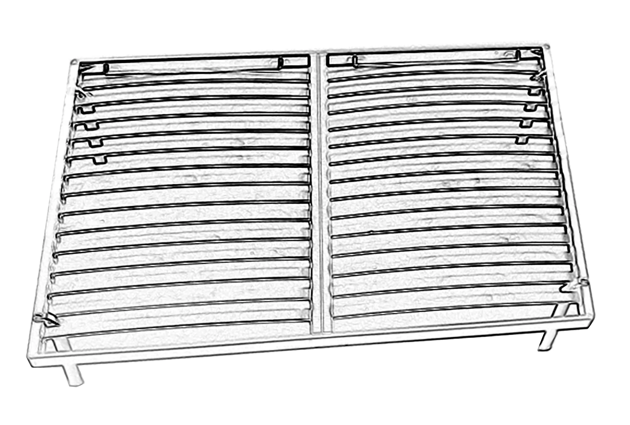 The Furniture King Split Frame King Size Wood Slat Plank Boards Attached with Black Strapping Custom Sizes (39