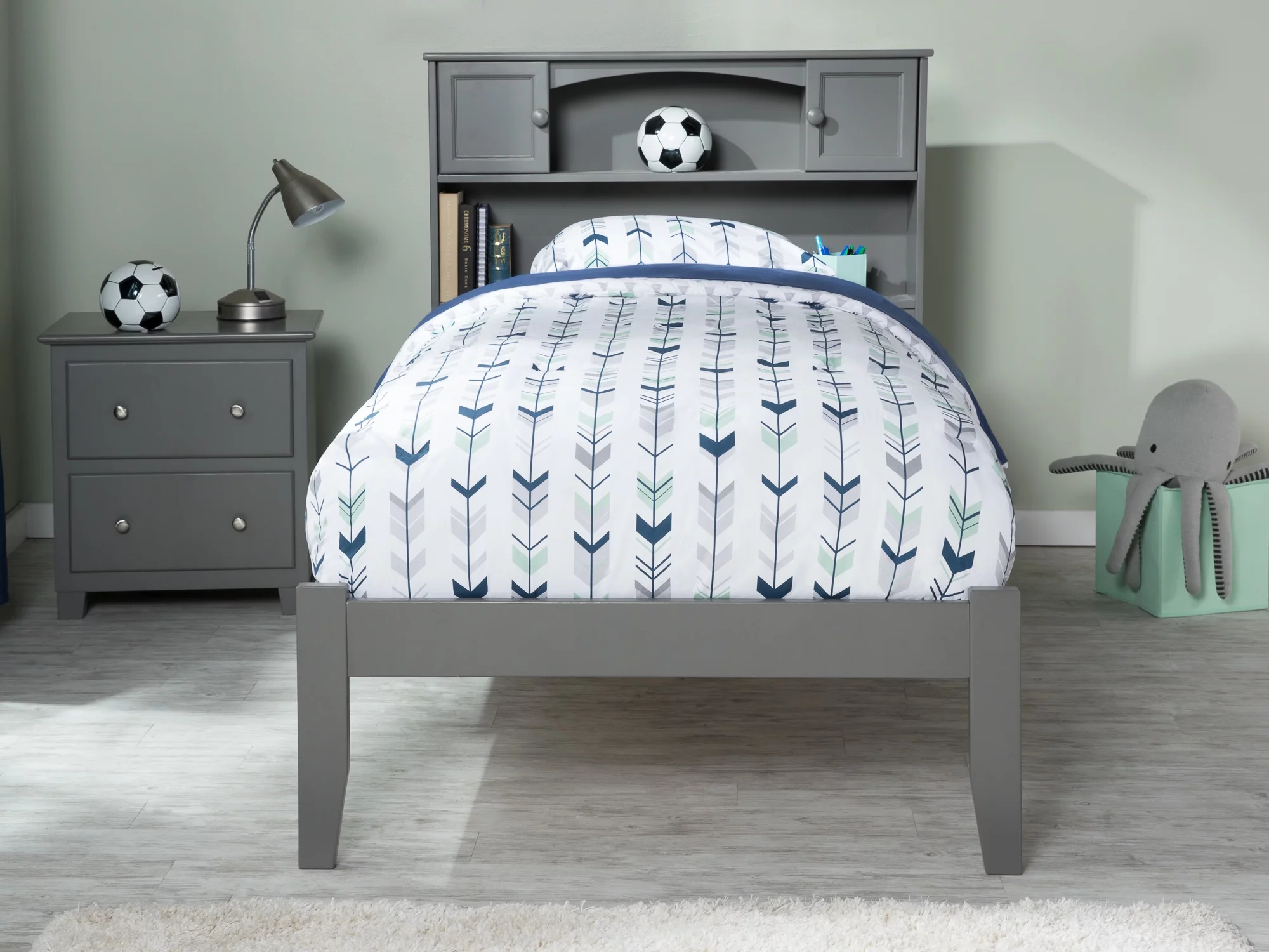 Newport Platform Bed with Open Foot Board, Multiple Sizes, Multiple Colors