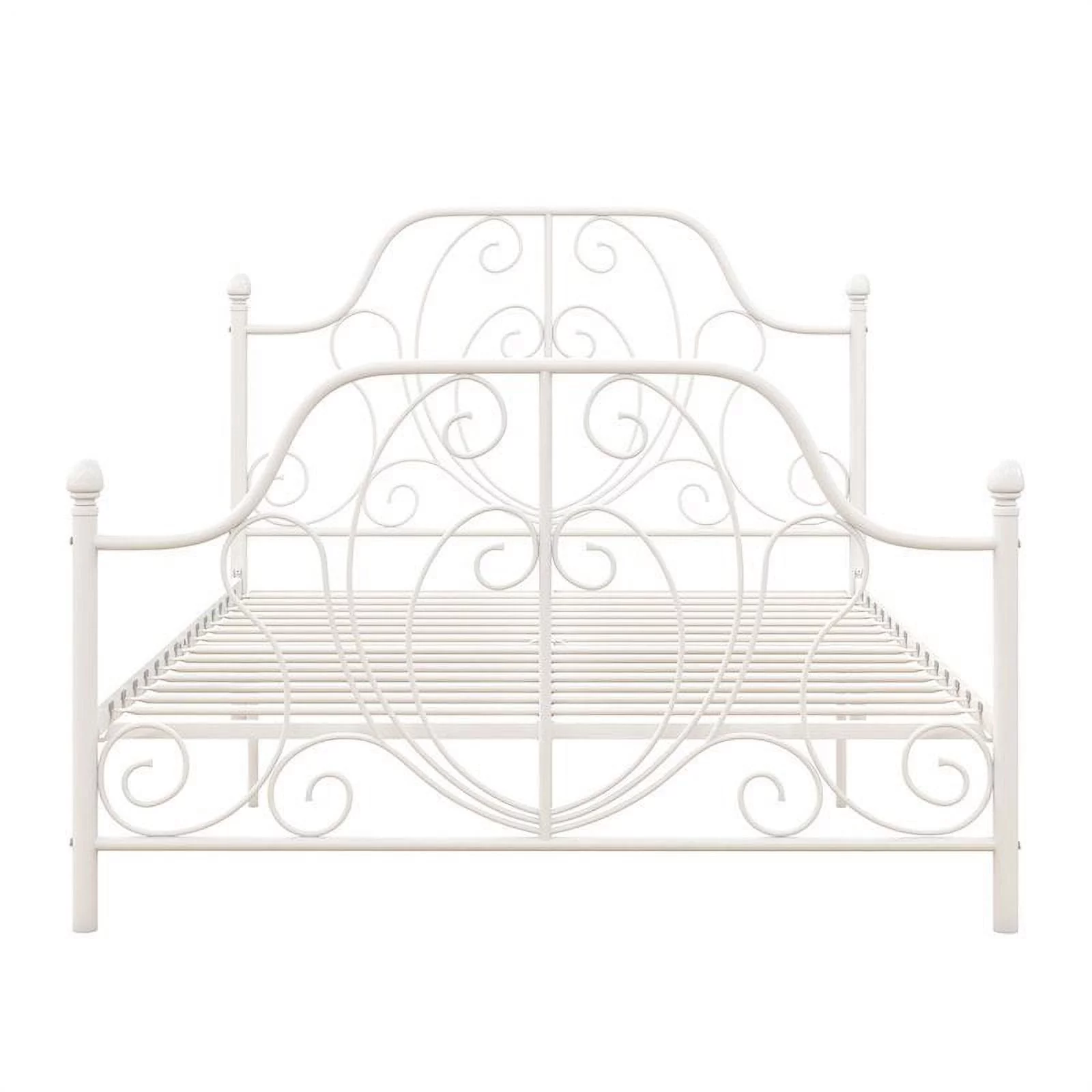 DHP Lucy Metal Bed in Full Size Frame in White