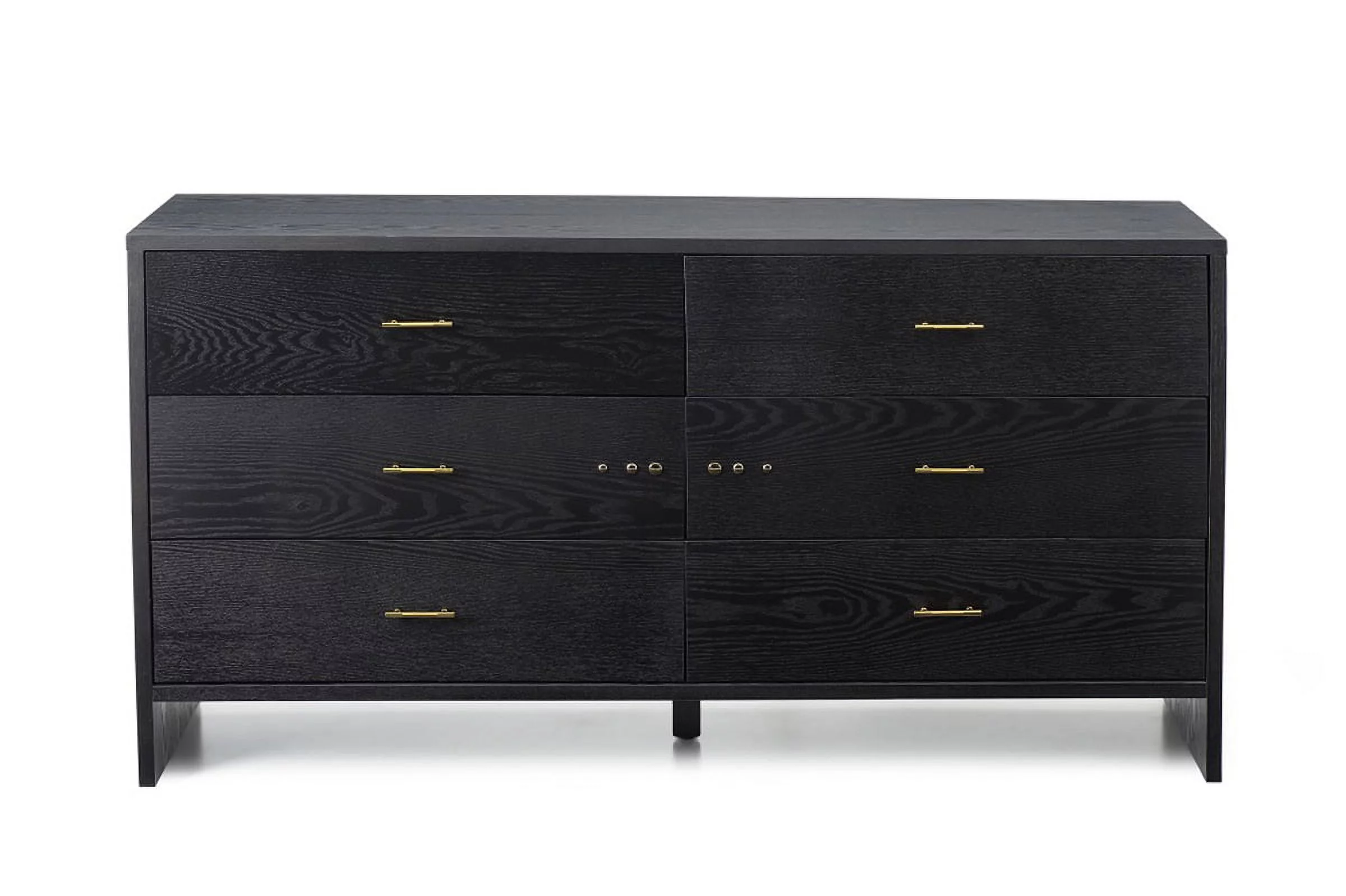 Limari Home Wales Veneer and MDF Wood 6-Drawers Bedroom Dresser in Gray Ash
