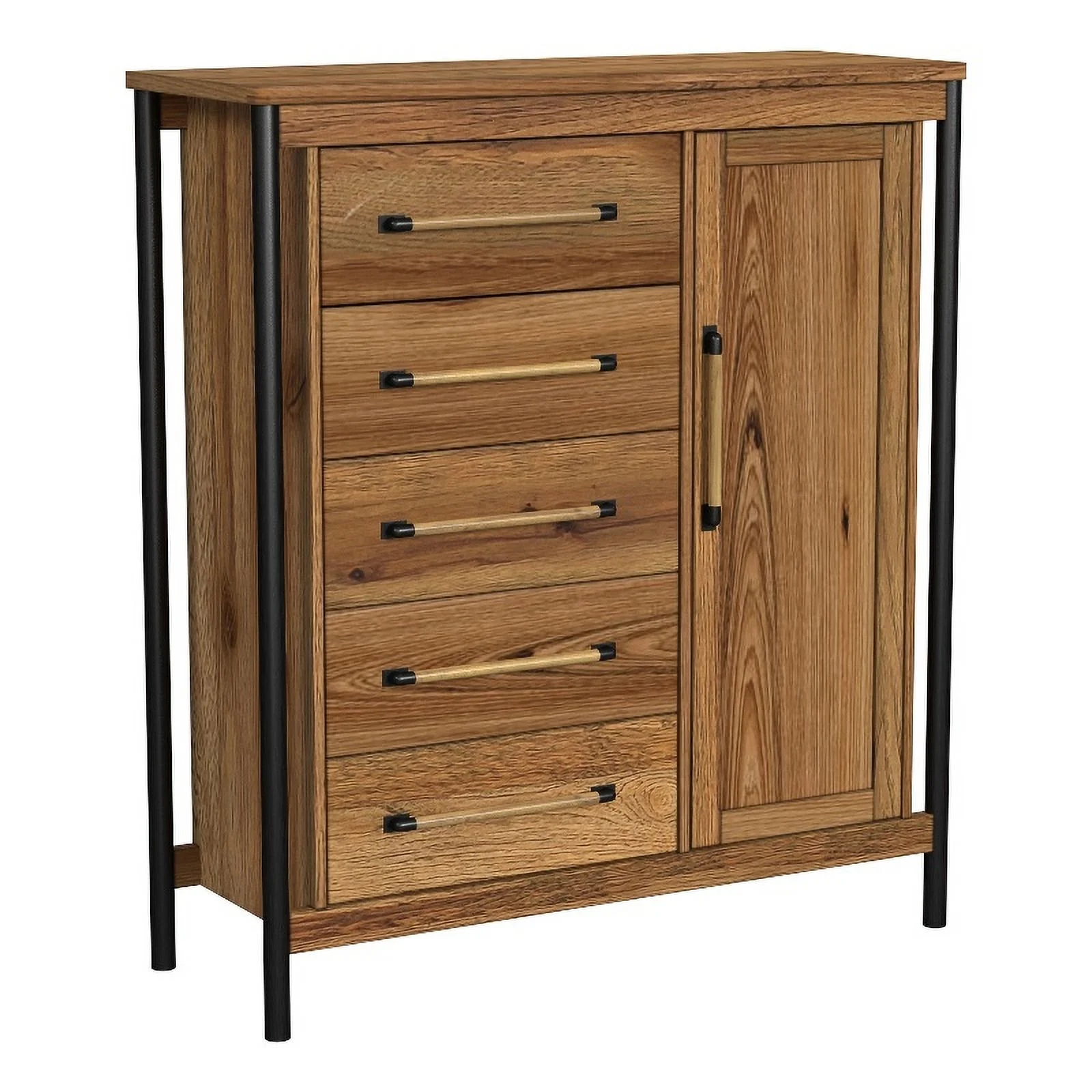 Intercon Furniture Norcross 5 Drawer 1 door Gentleman's Chest Hickory Finish
