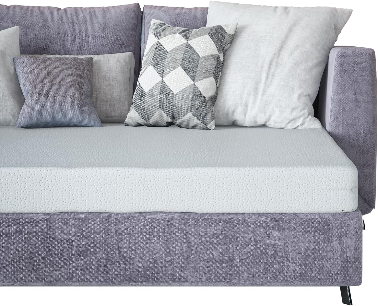 Classic Brands 4.5-Inch  Memory Foam Replacement Mattress for Sleeper Sofa Bed Queen, Plush