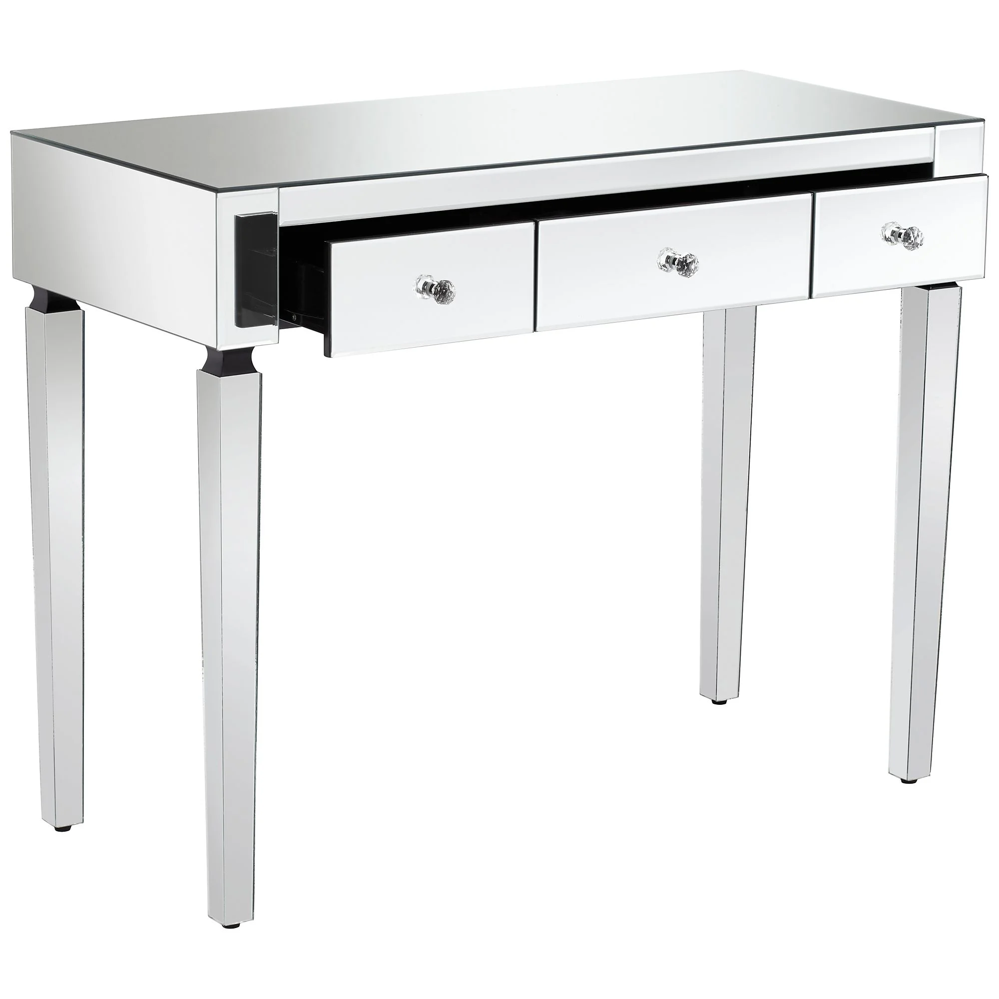 Studio 55D Thea Modern Mirrored Rectangular Desk 39 1/2