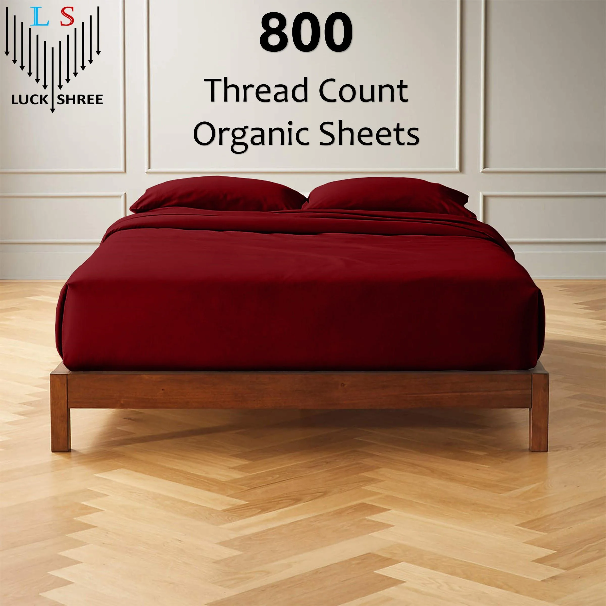 24-INCH EXTRA DEEP POCKETS - 100% Organic 800-Thread-Count - Split Head King 34