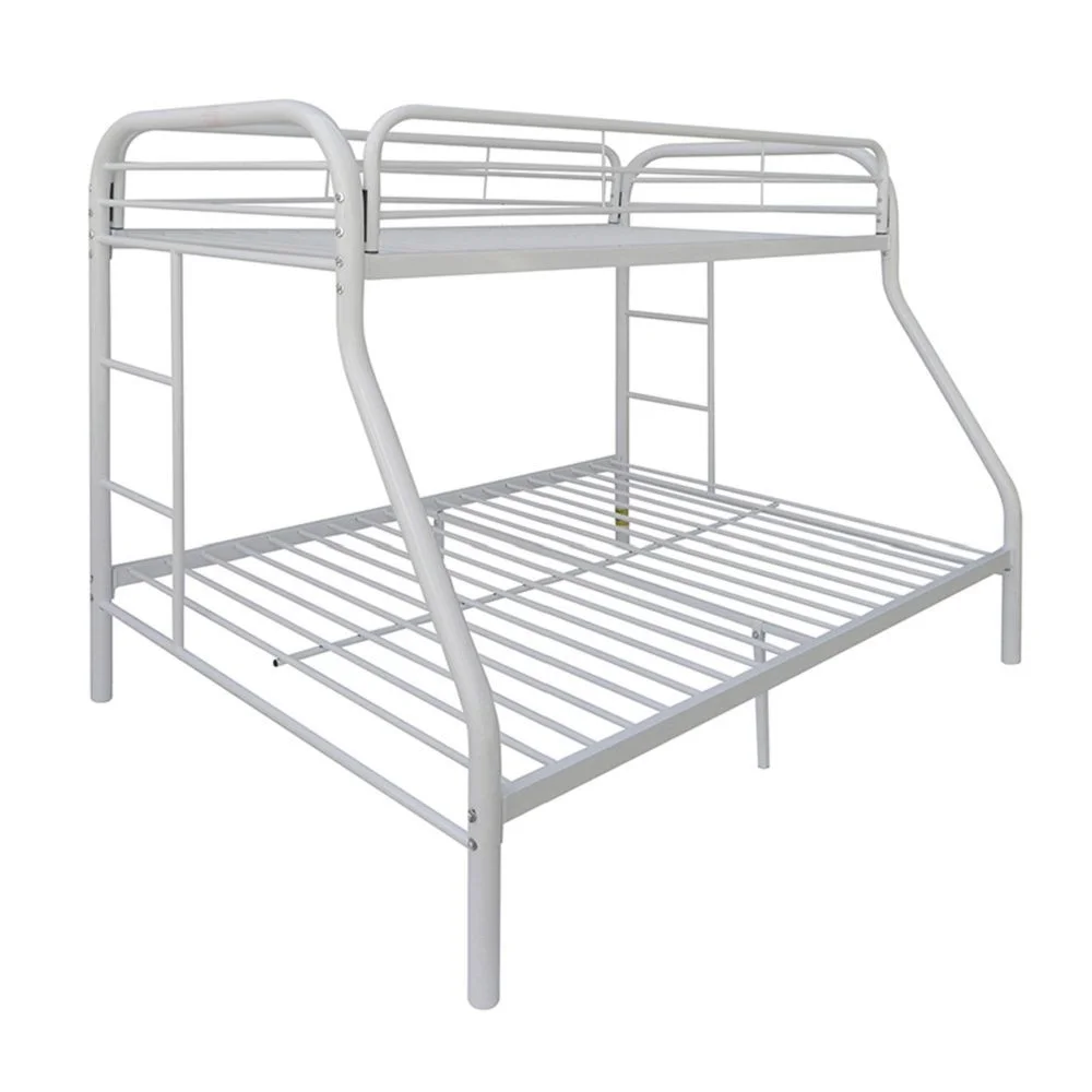 HomeRoots 403923 White Twin Over Full Size Size Bunk Bed