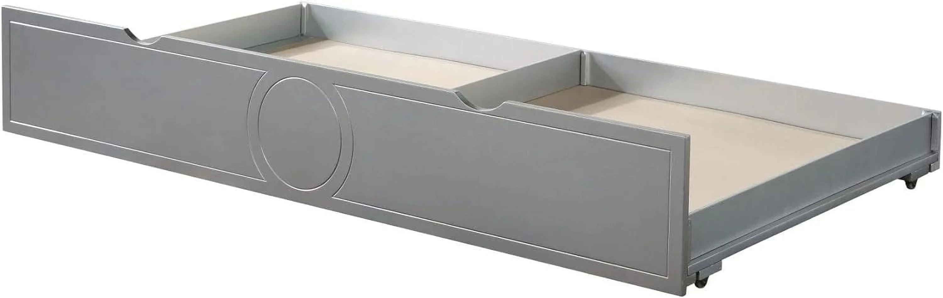 Powell Contemporary Wood  Size Trundle In Silver